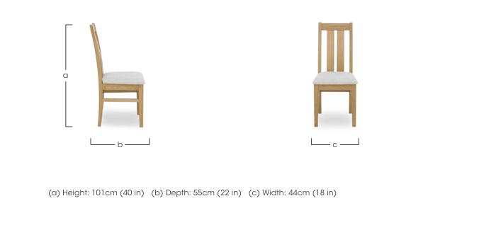 Augusta Pair of Wooden Slatted Back Dining Chairs in  on Furniture Village