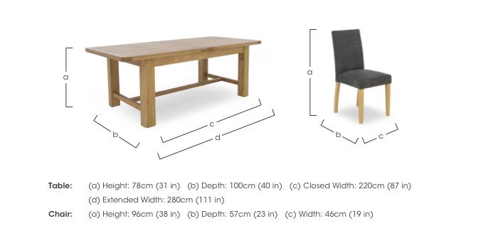 Augusta Large Rectangular Extending Dining Table and 4 Cowboy Upholstered Dining Chairs in  on Furniture Village