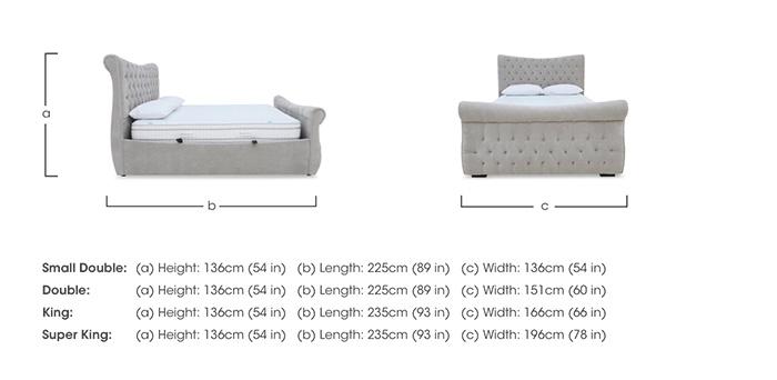 Lance Left Hand Side Opening Ottoman Bed Frame in  on Furniture Village