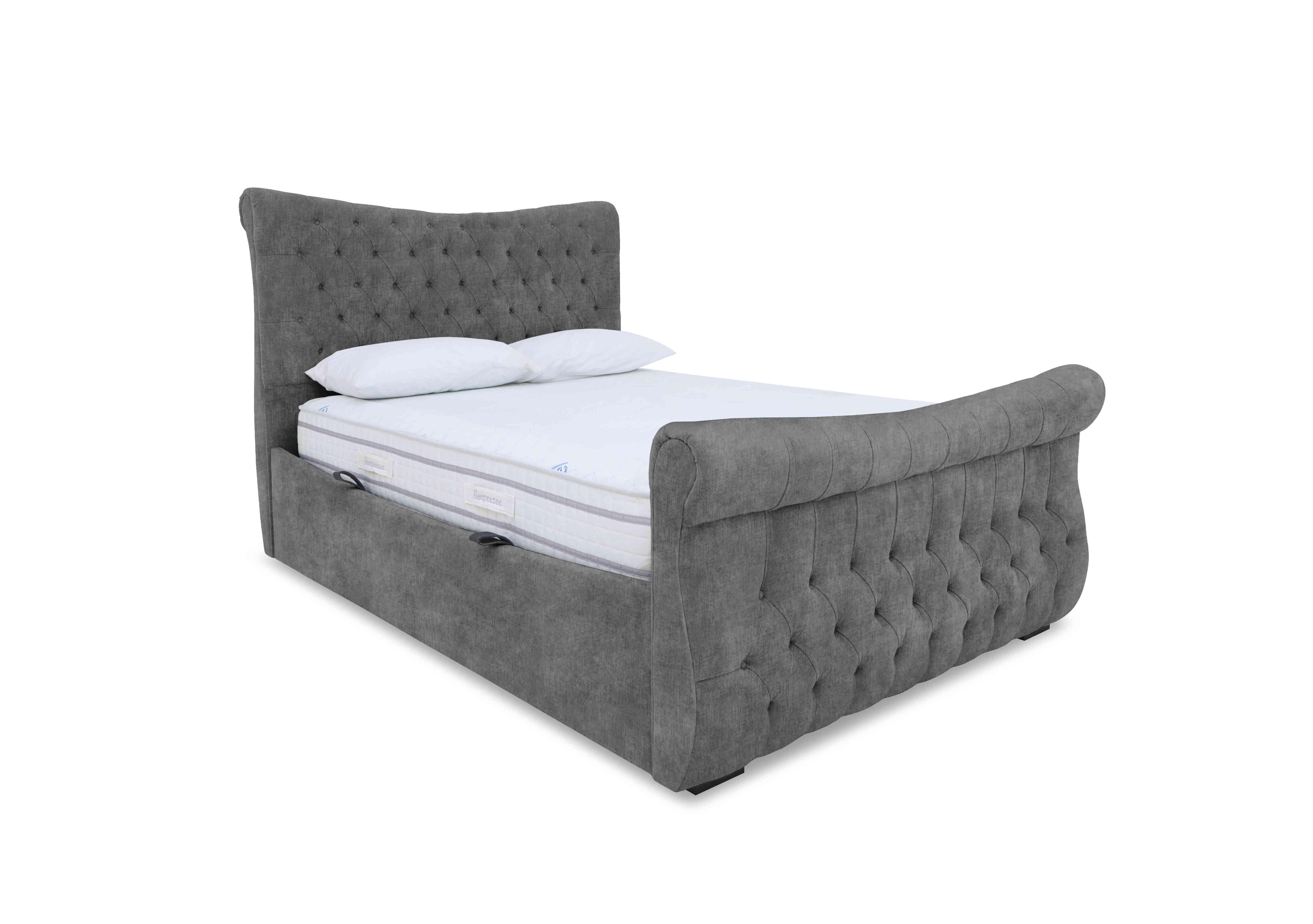 Lance Left Hand Side Opening Ottoman Bed Frame in Lace Domino on Furniture Village