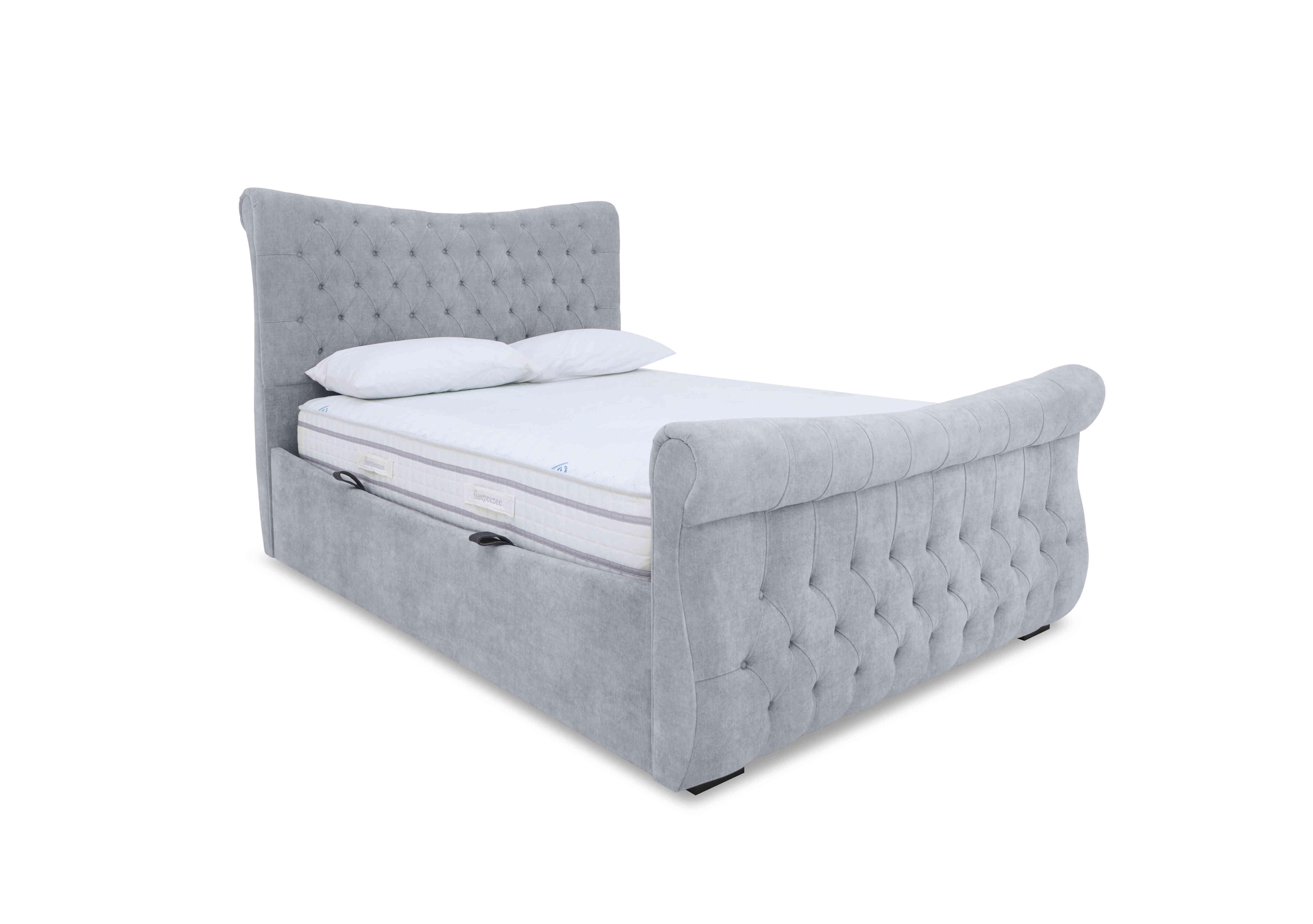 Lance Left Hand Side Opening Ottoman Bed Frame in Plain Diamond on Furniture Village