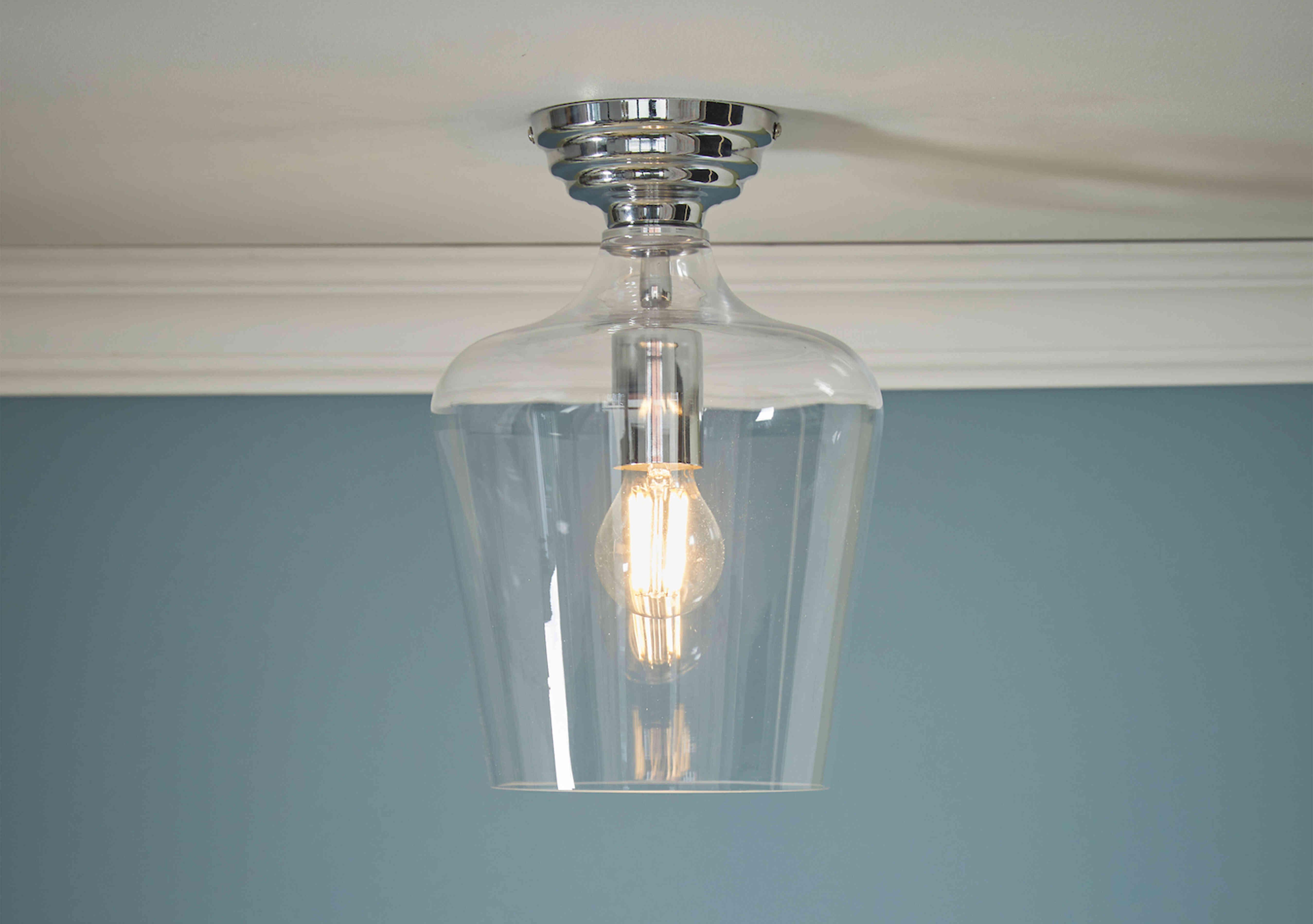 Ockley Semi Flush Ceiling Light in  on Furniture Village