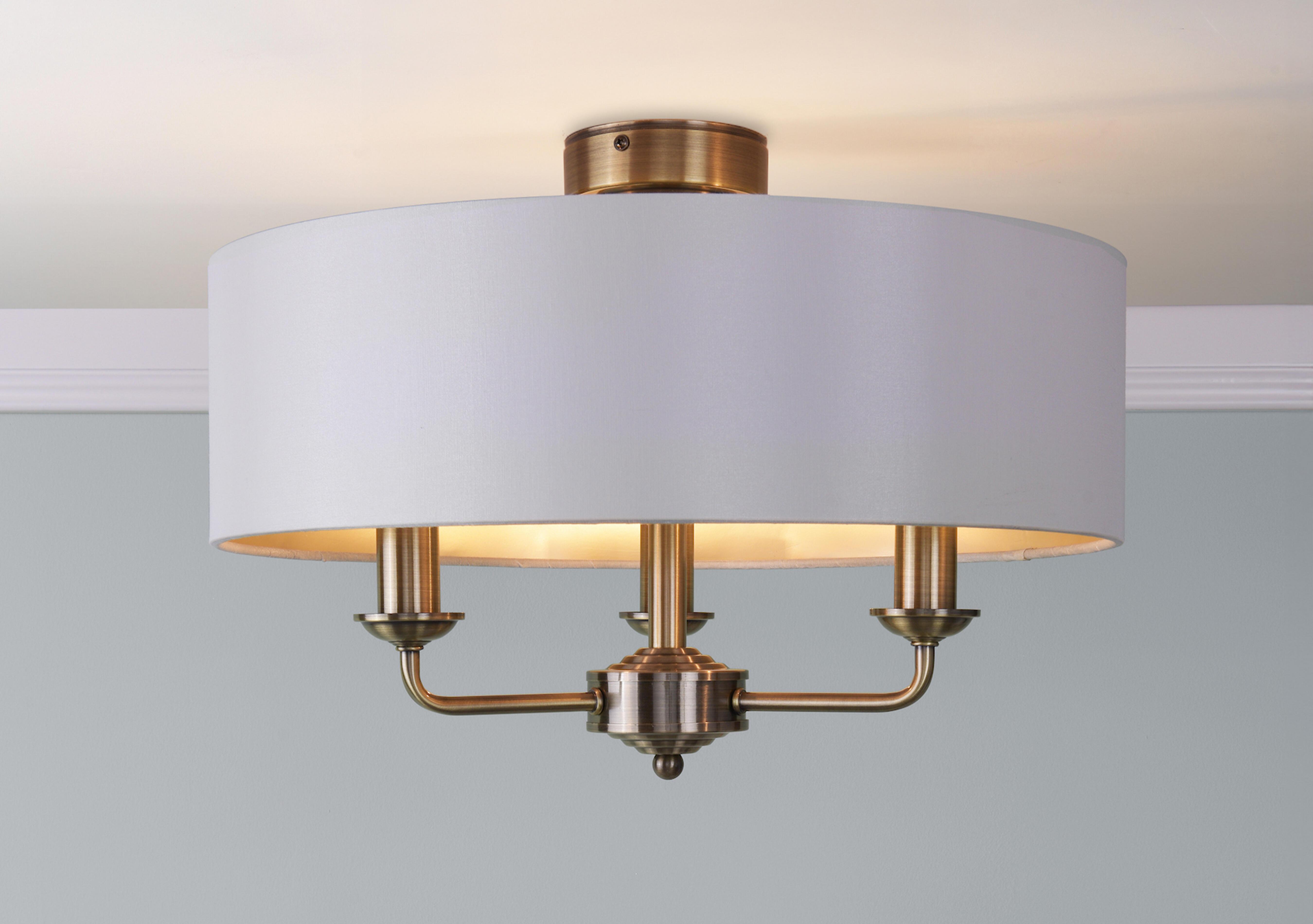 Sorrento 3 Arm Semi Flush Ceiling Light in  on Furniture Village