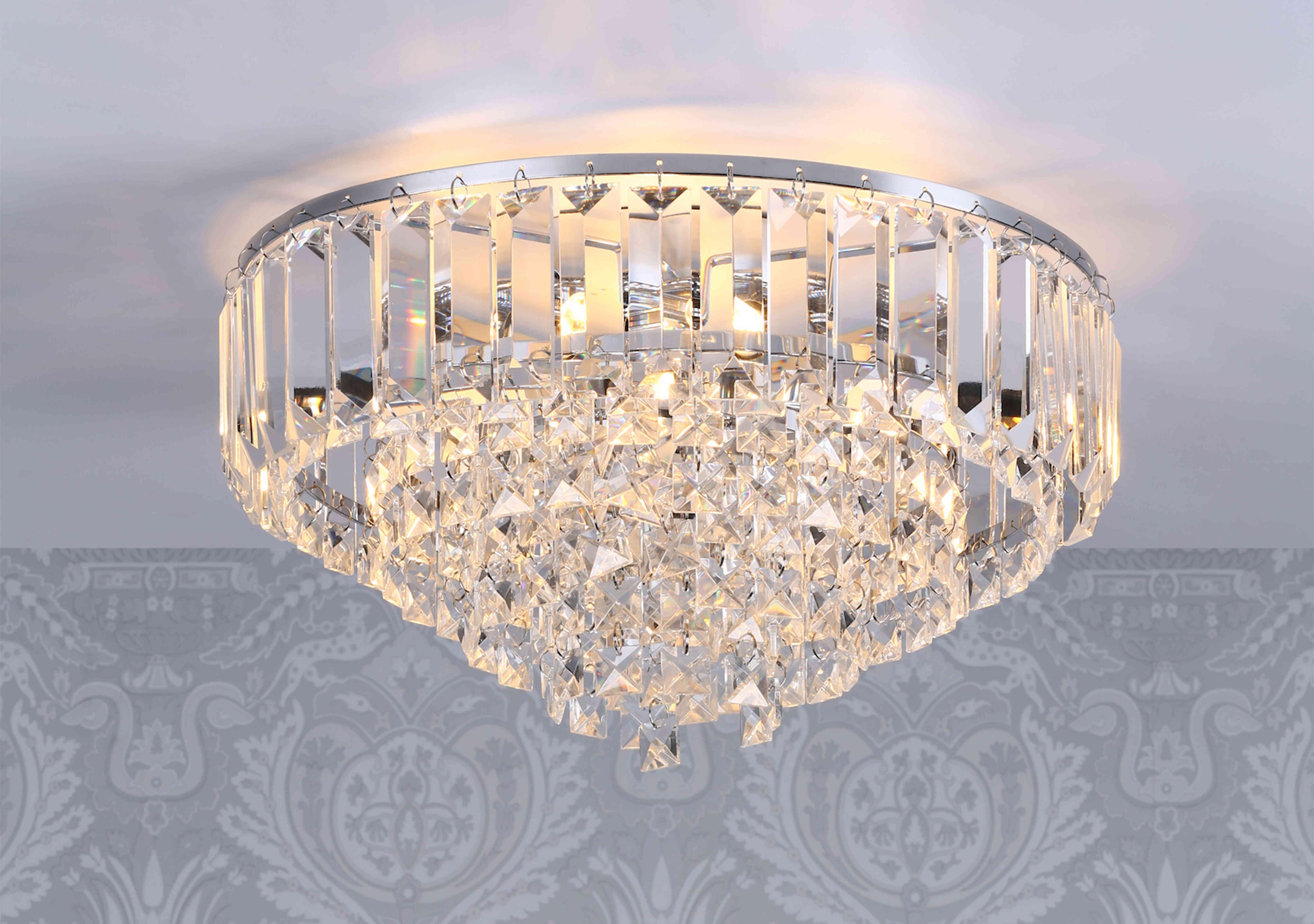 Vienna 3 Light Flush Ceiling Light in  on Furniture Village