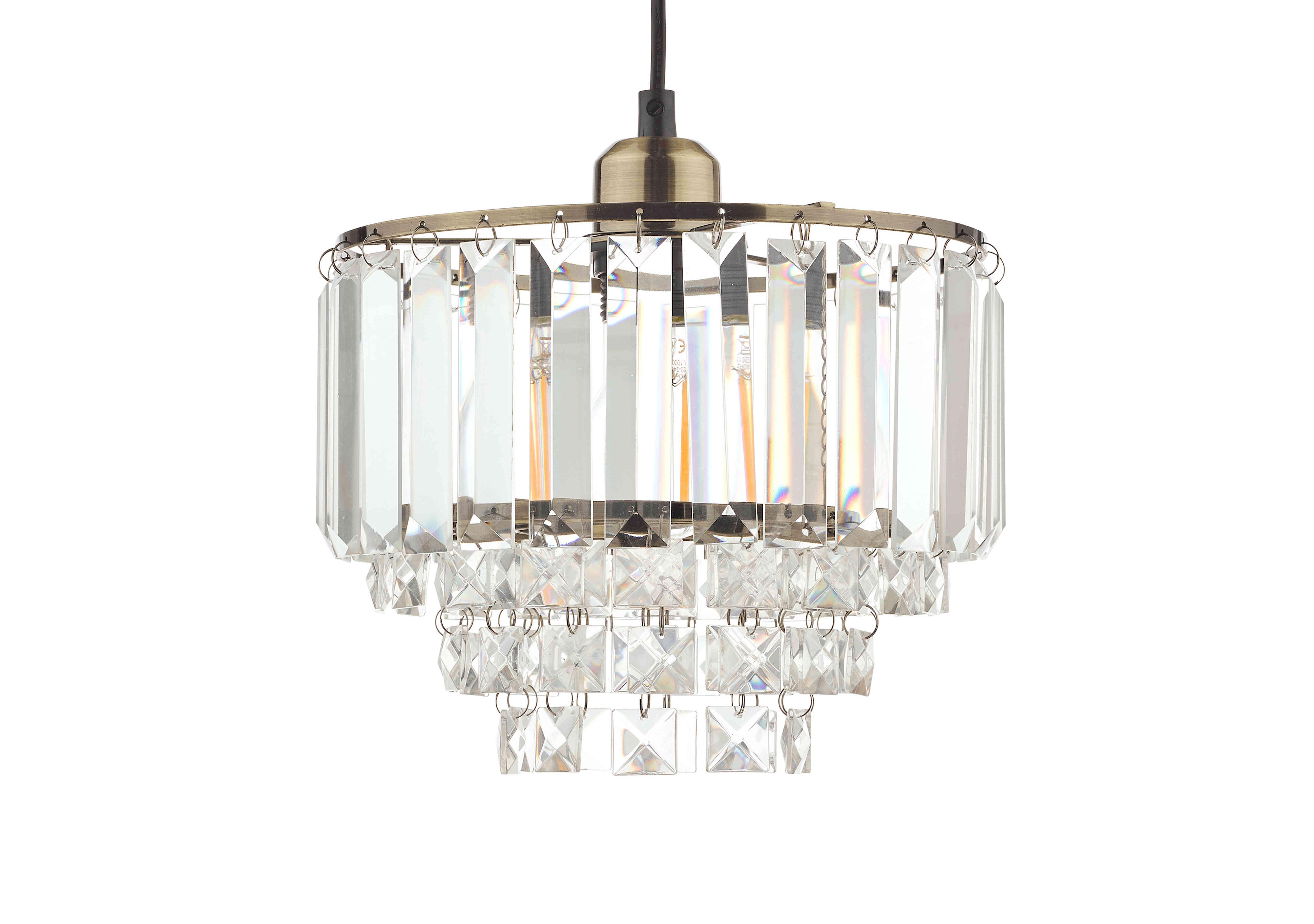 Vienna Easy Fit Ceiling Shade in Antique Brass on Furniture Village