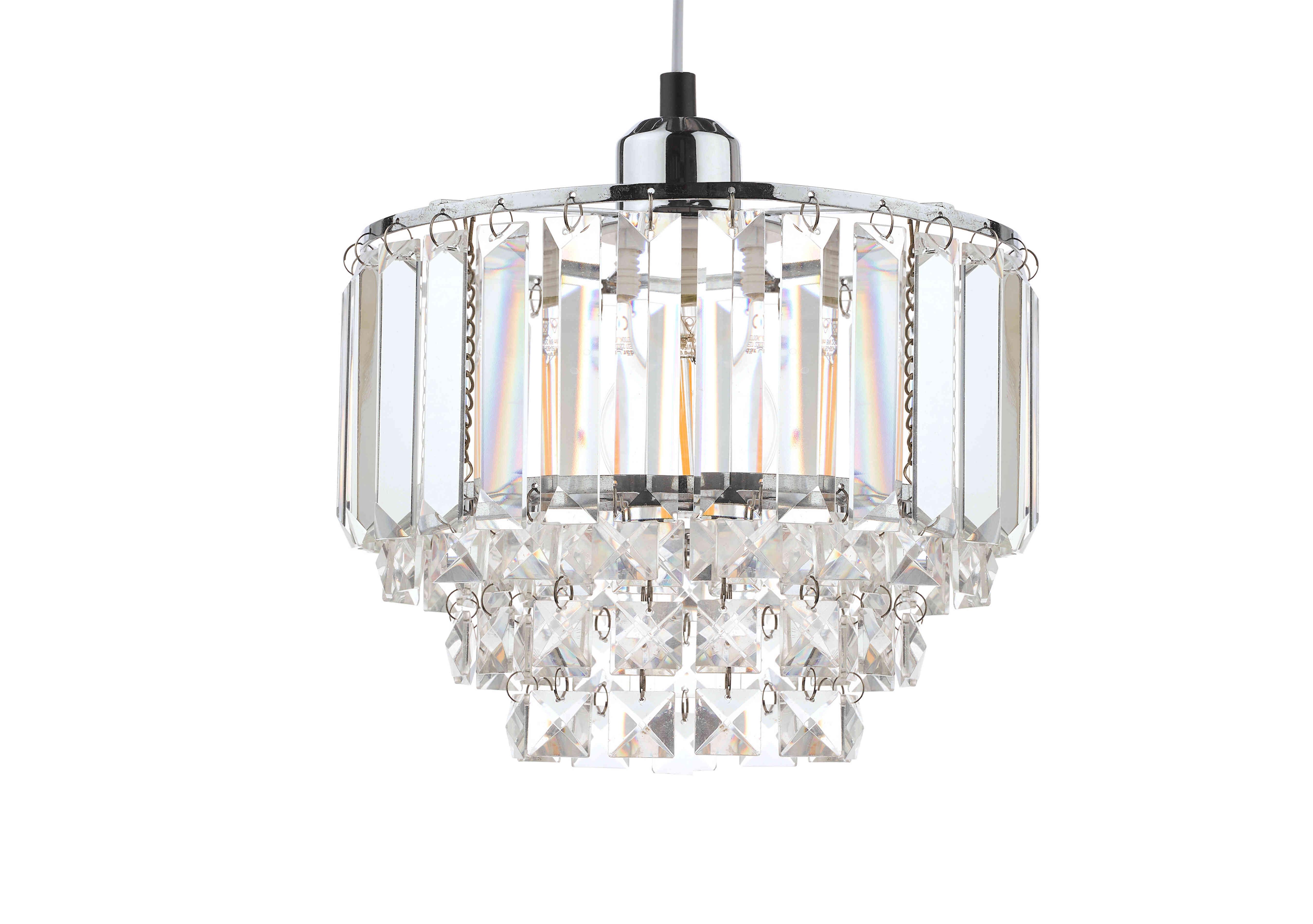 Vienna Easy Fit Ceiling Shade in Chrome on Furniture Village