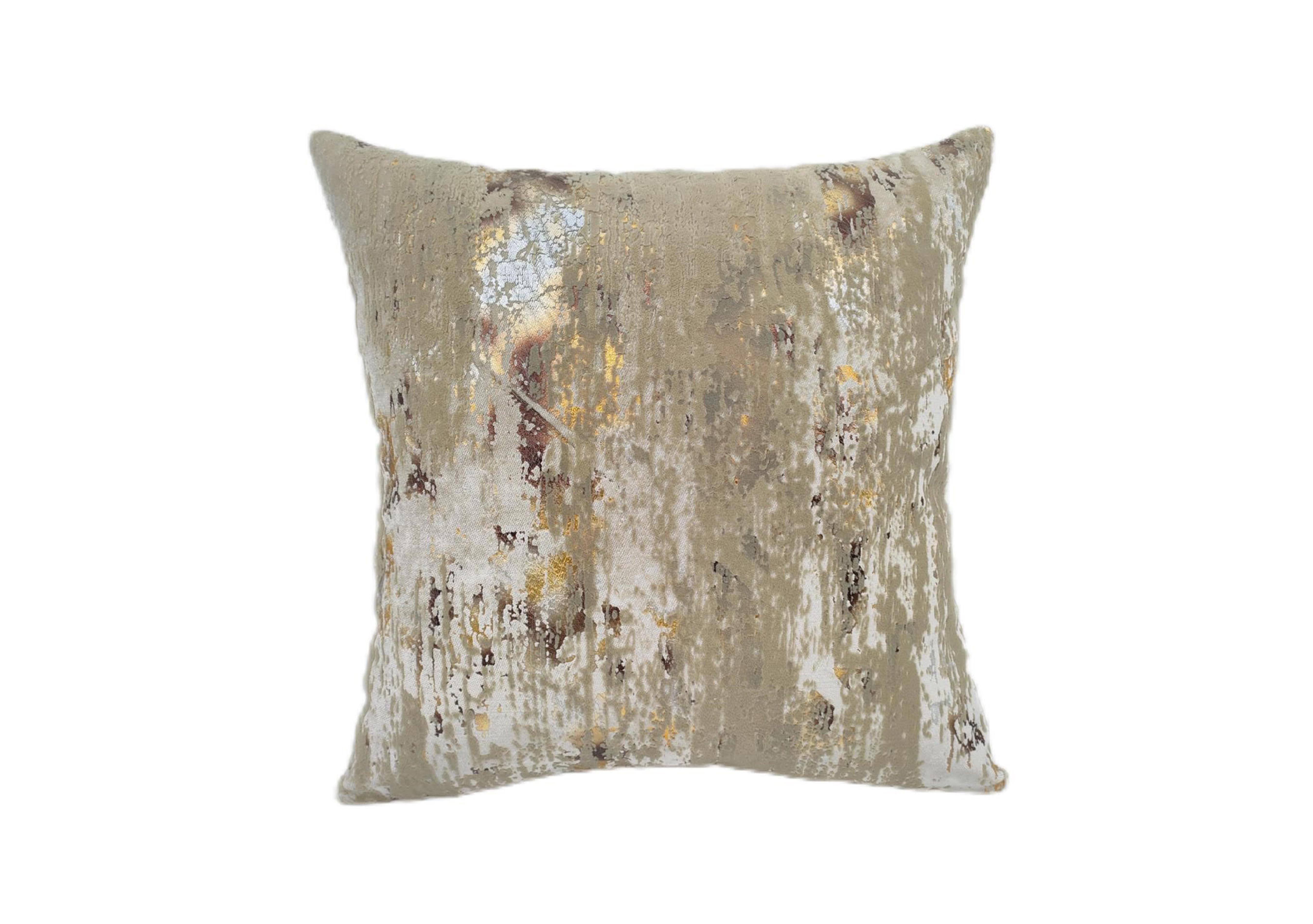 Torcello Large Cushion in Gold on Furniture Village