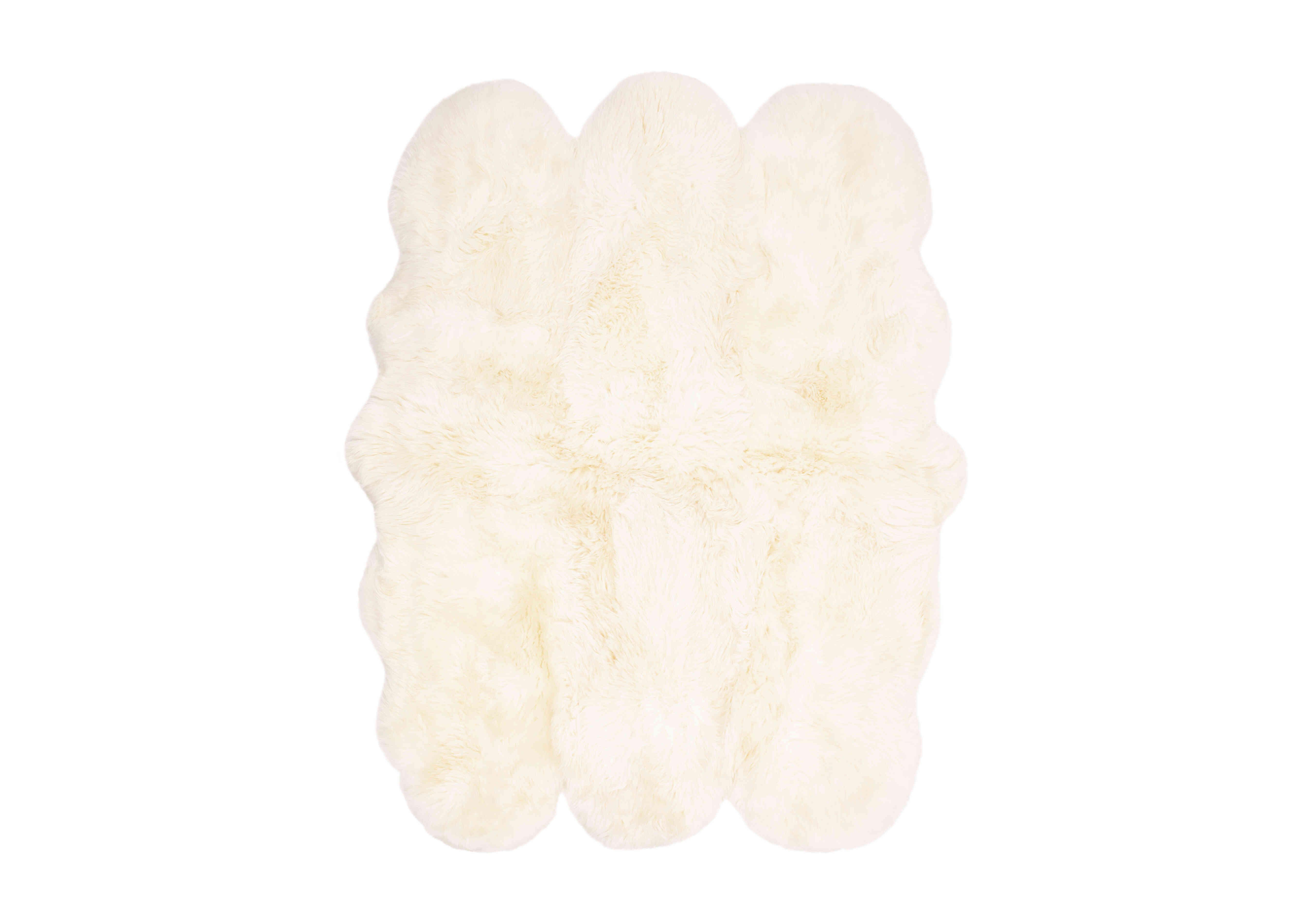 Asiatic Sexto Sheepskin Rug in White on Furniture Village