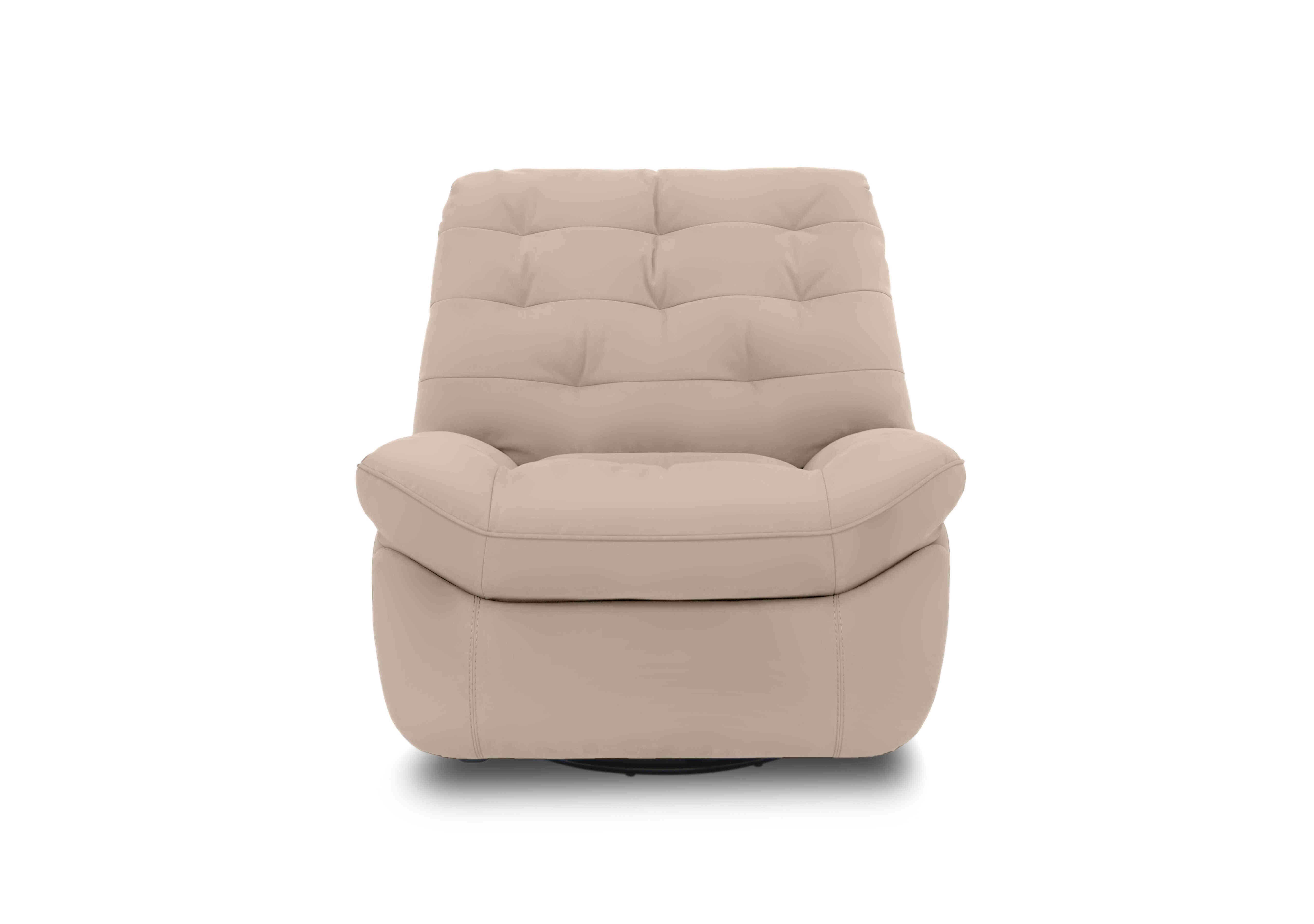Ozzy Leather Swivel Power Recliner Chair in Bv-039c Pebble on Furniture Village