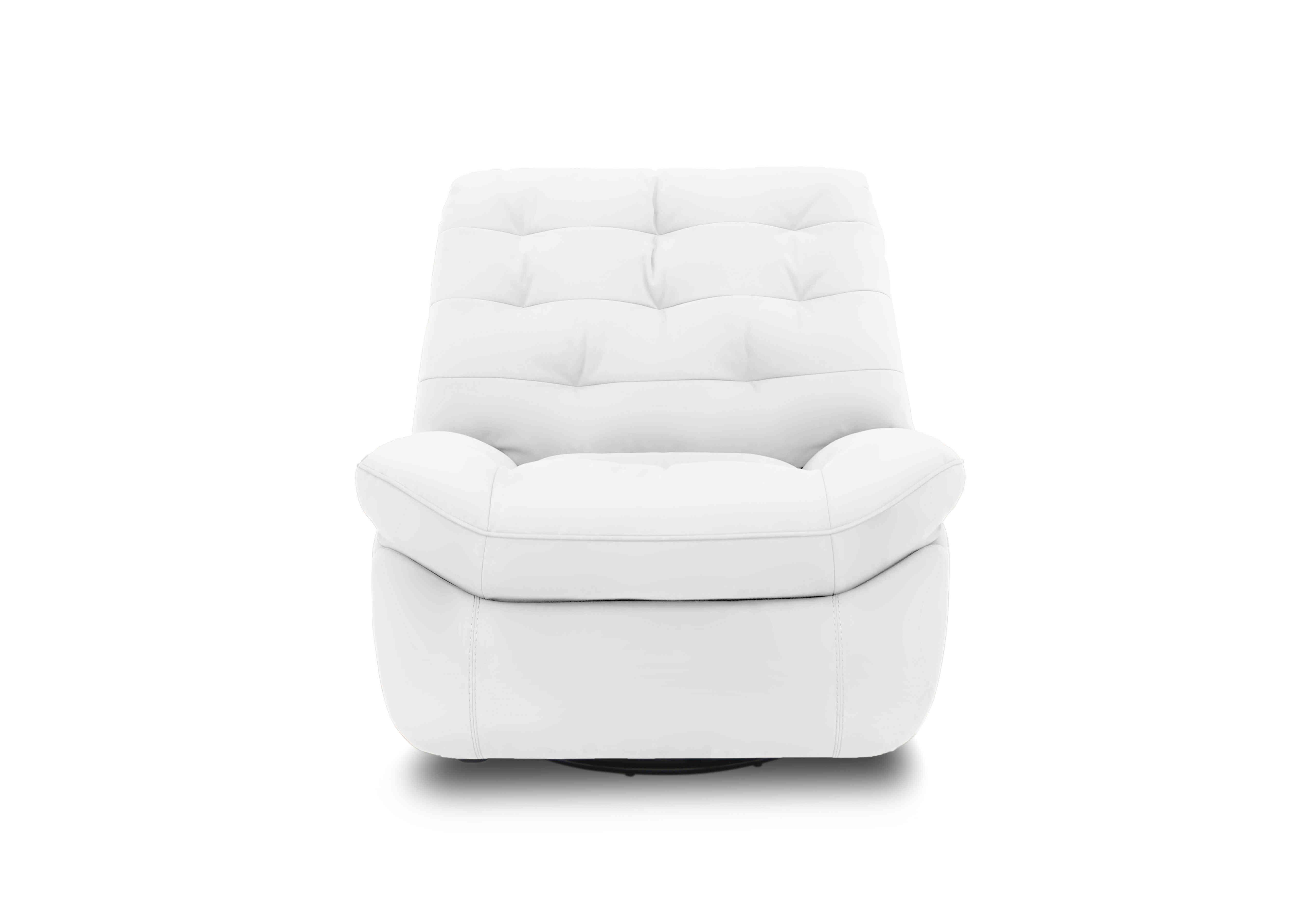 Ozzy Leather Swivel Power Recliner Chair in Bv-744d Star White on Furniture Village