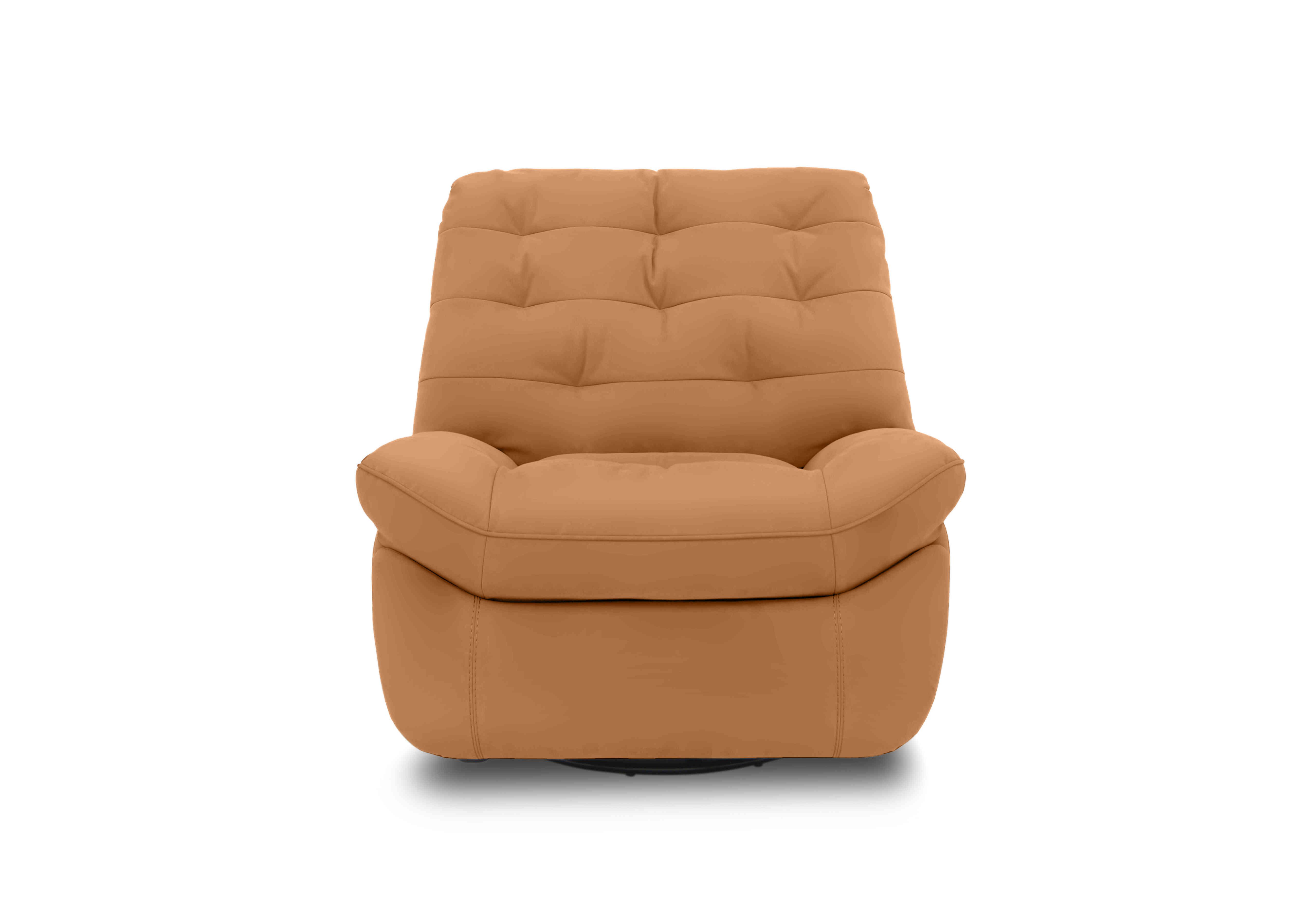 Ozzy Leather Swivel Power Recliner Chair in Nc-335e Honey Yellow on Furniture Village