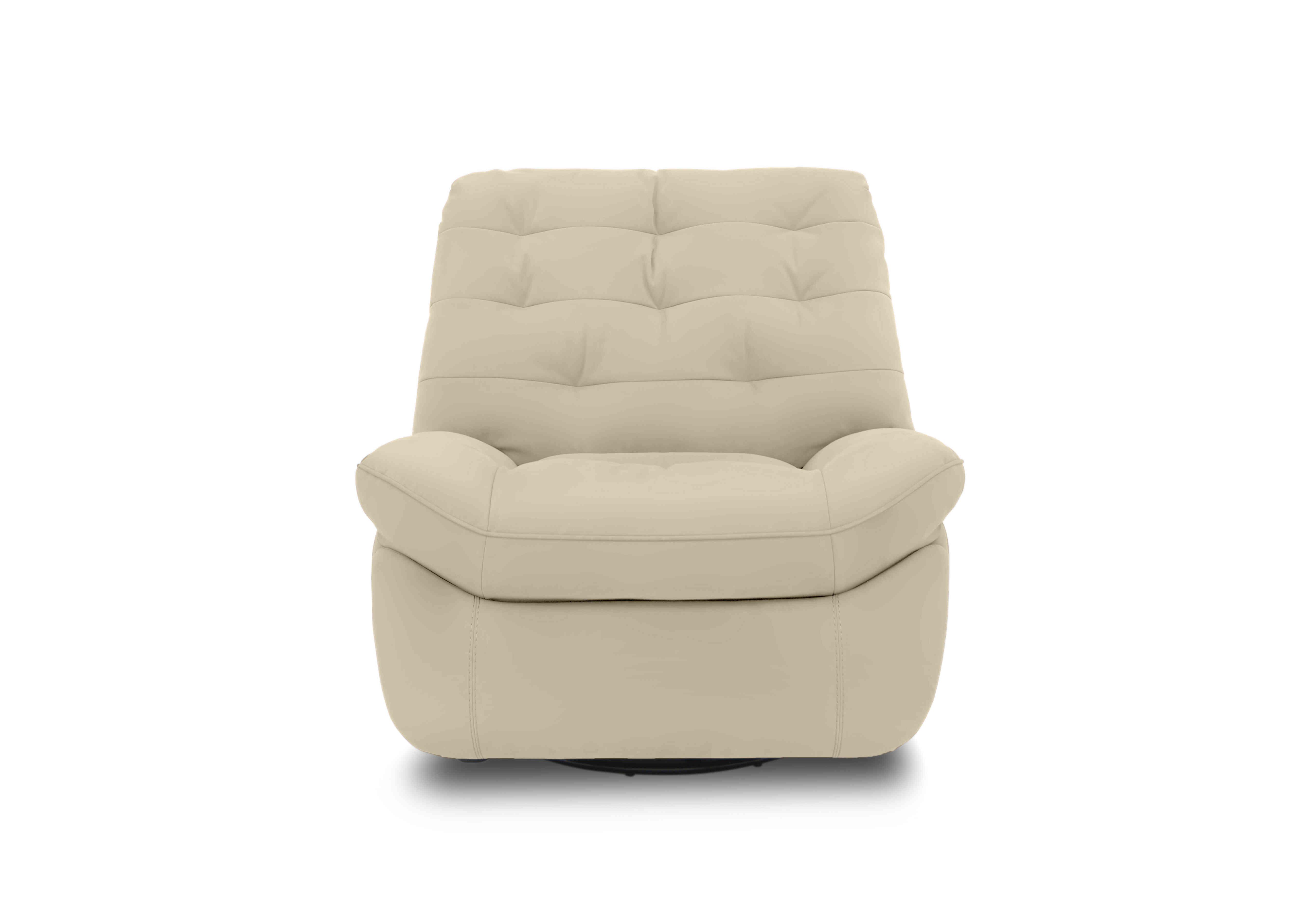 Ozzy Leather Swivel Power Recliner Chair in Nc-862c Bisque on Furniture Village