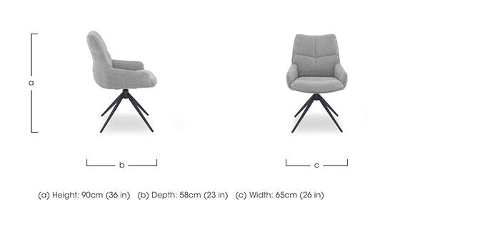 Kiara Set of 4 Fabric Swivel Dining Chairs in  on Furniture Village