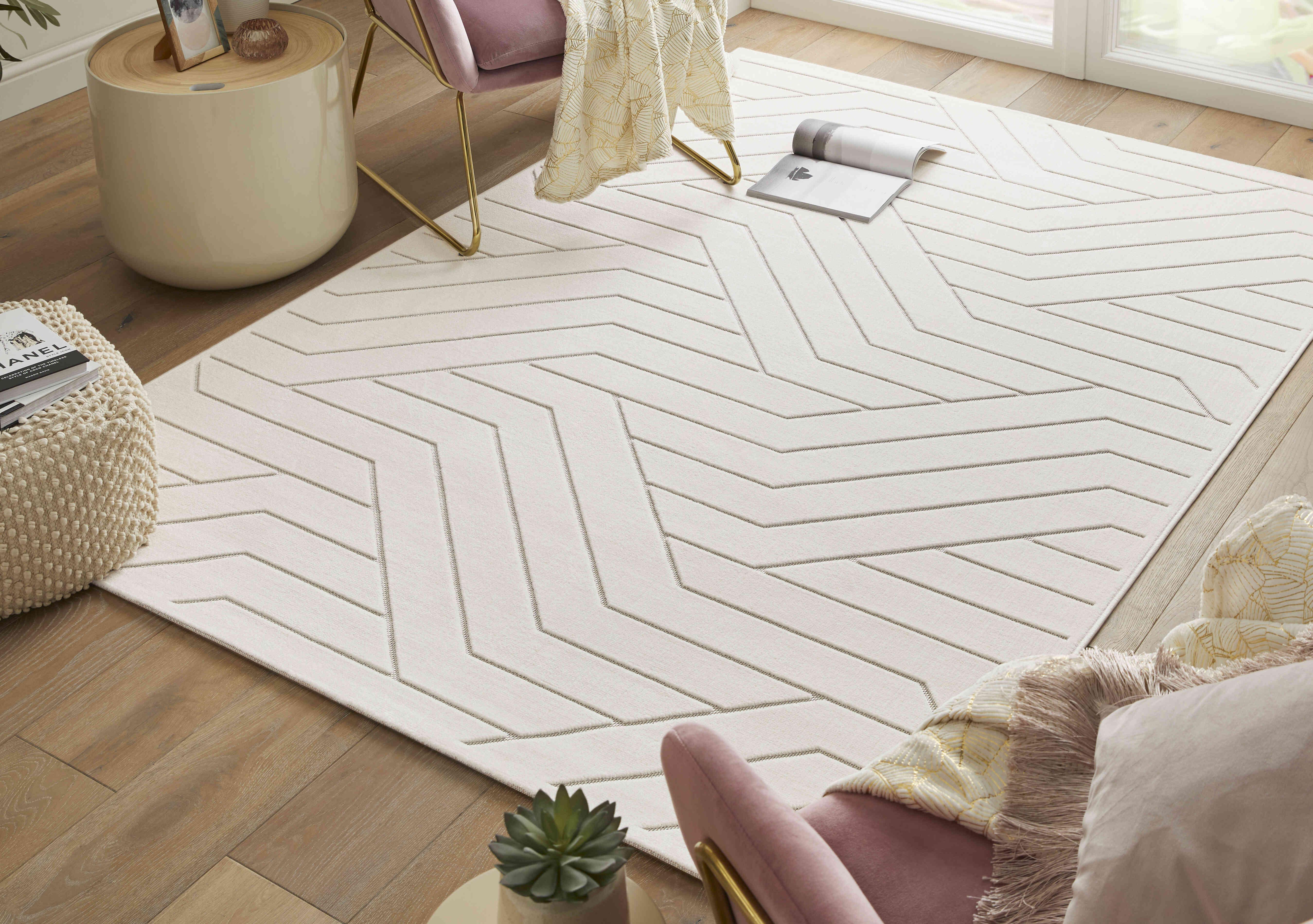 Mazia Geo Rug in  on Furniture Village