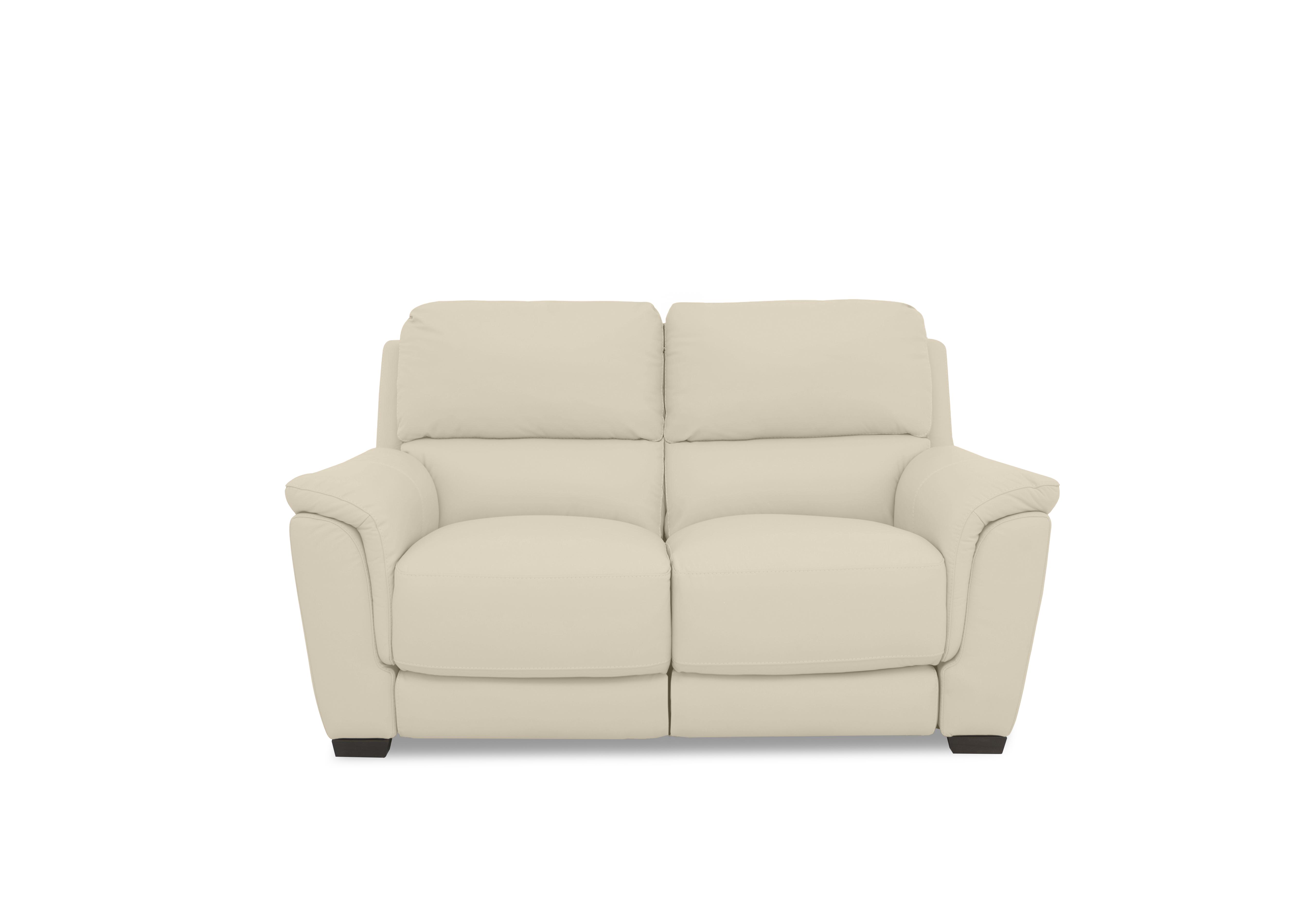 Compact Collection Medio 2 Seater Leather Sofa in Bv-862c Bisque on Furniture Village