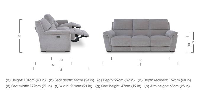 Compact Collection Medio 3 Seater Fabric Sofa in  on Furniture Village