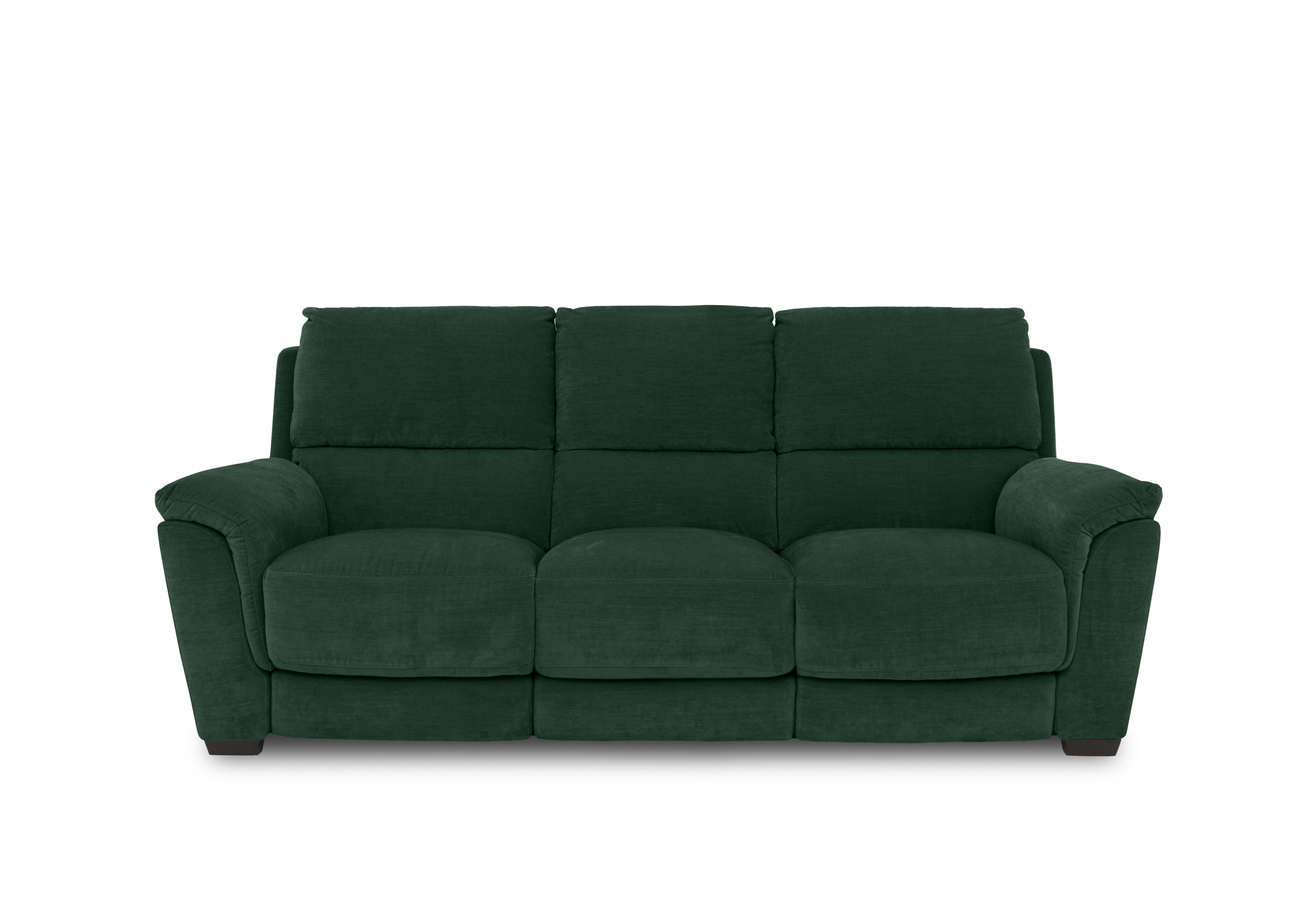 Compact Collection Medio 3 Seater Fabric Sofa in Fab-Meg-R37 Emerald Green on Furniture Village