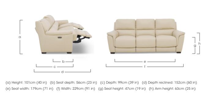 Compact Collection Medio 3 Seater Leather Sofa in  on Furniture Village