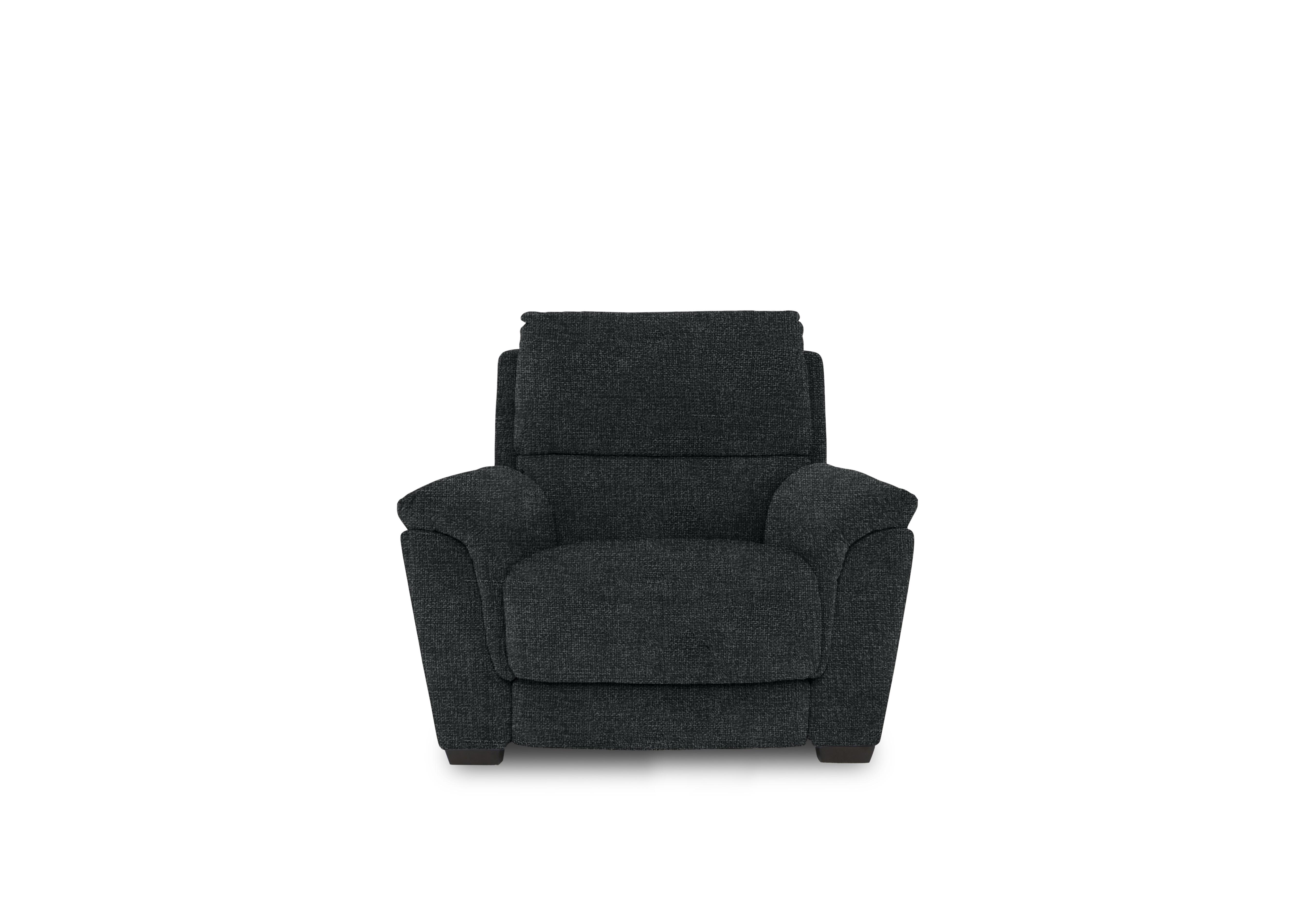 Compact Collection Medio Fabric Chair in Fab-Cac-R463 Black Mica on Furniture Village
