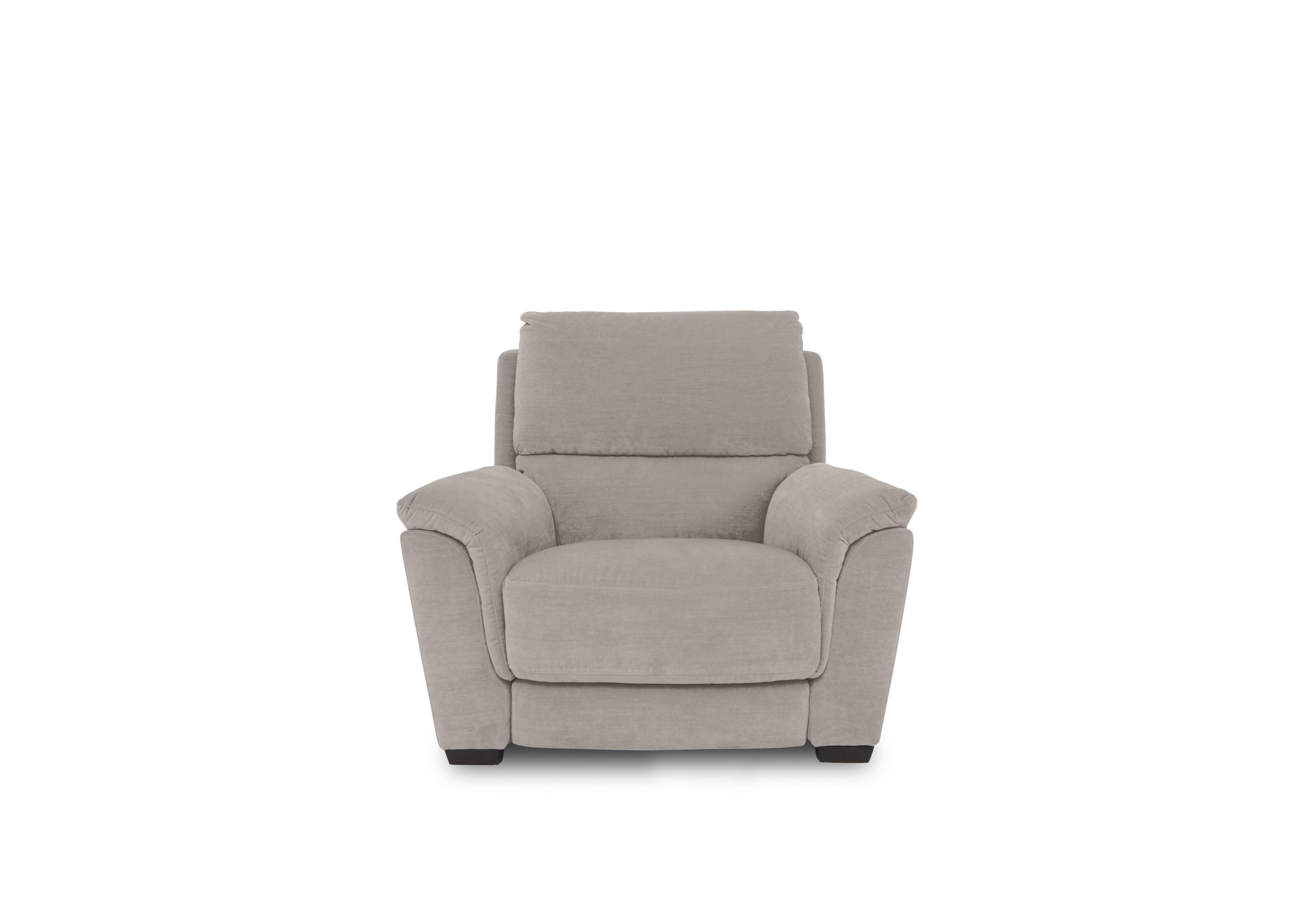Compact Collection Medio Power Recliner Fabric Chair in Fab-Can-R451 Light Grey on Furniture Village