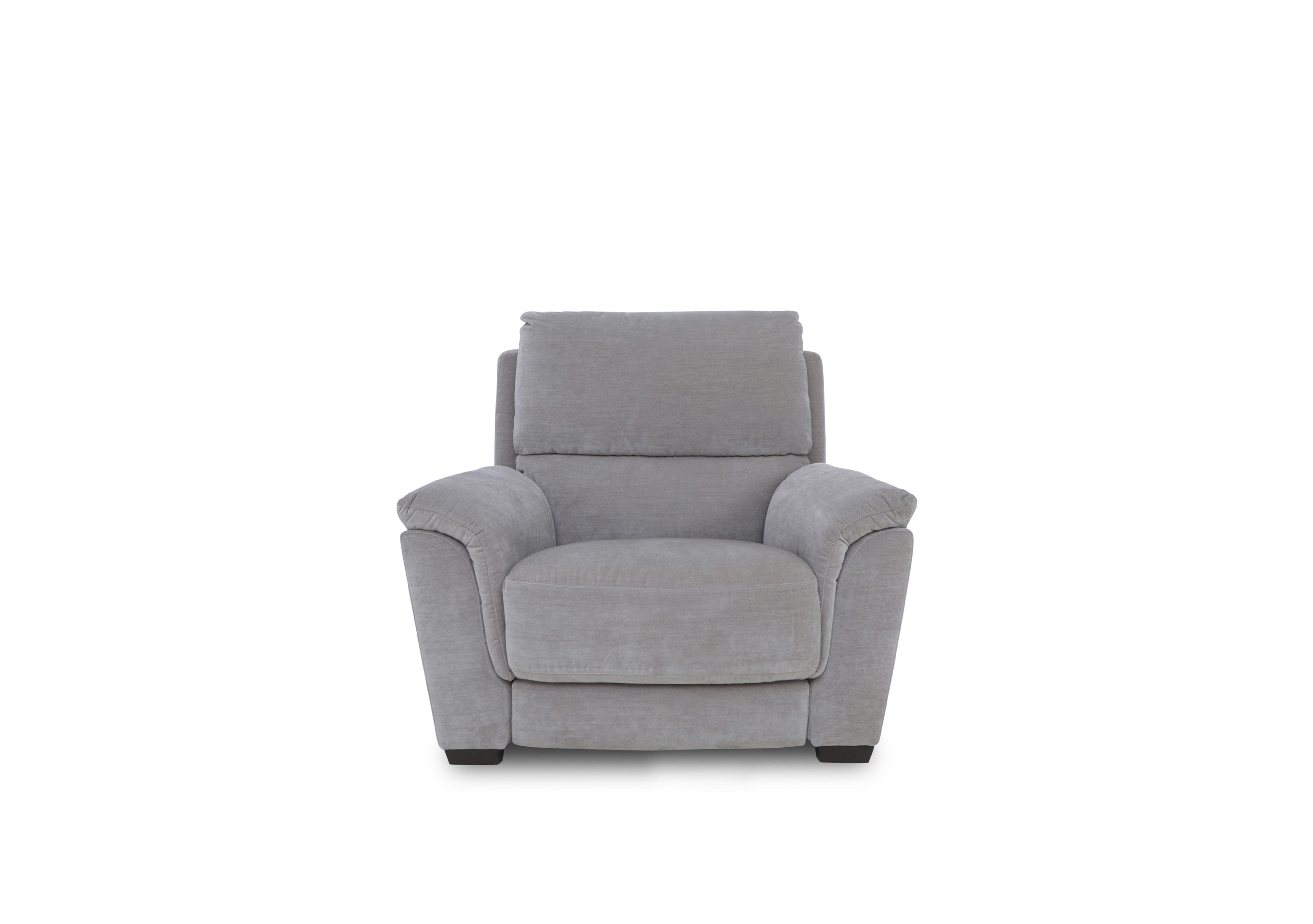 Compact Collection Medio Fabric Chair in Fab-Can-R452 Grey Mist on Furniture Village