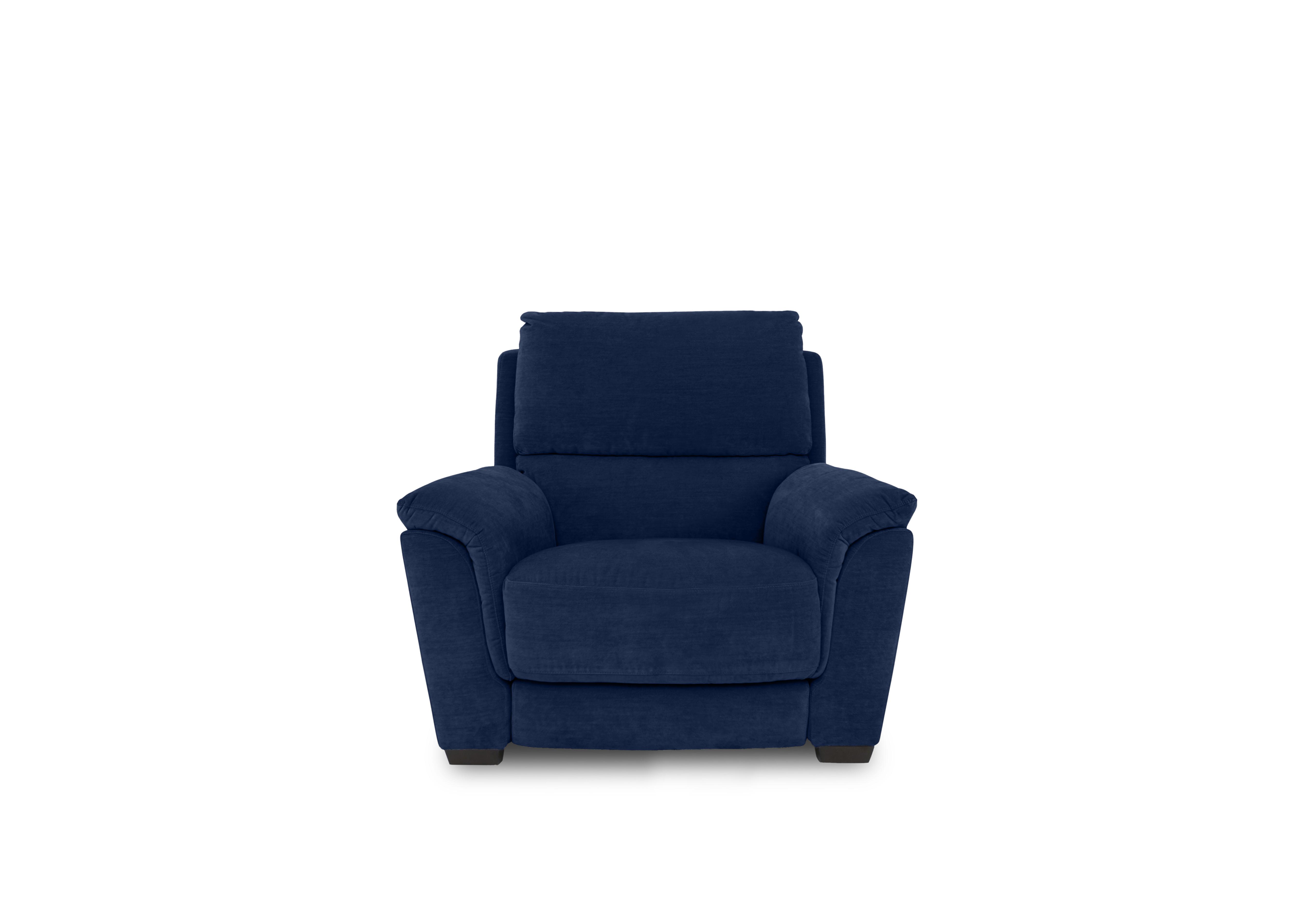 Compact Collection Medio Fabric Chair in Fab-Meg-R28 Navy on Furniture Village