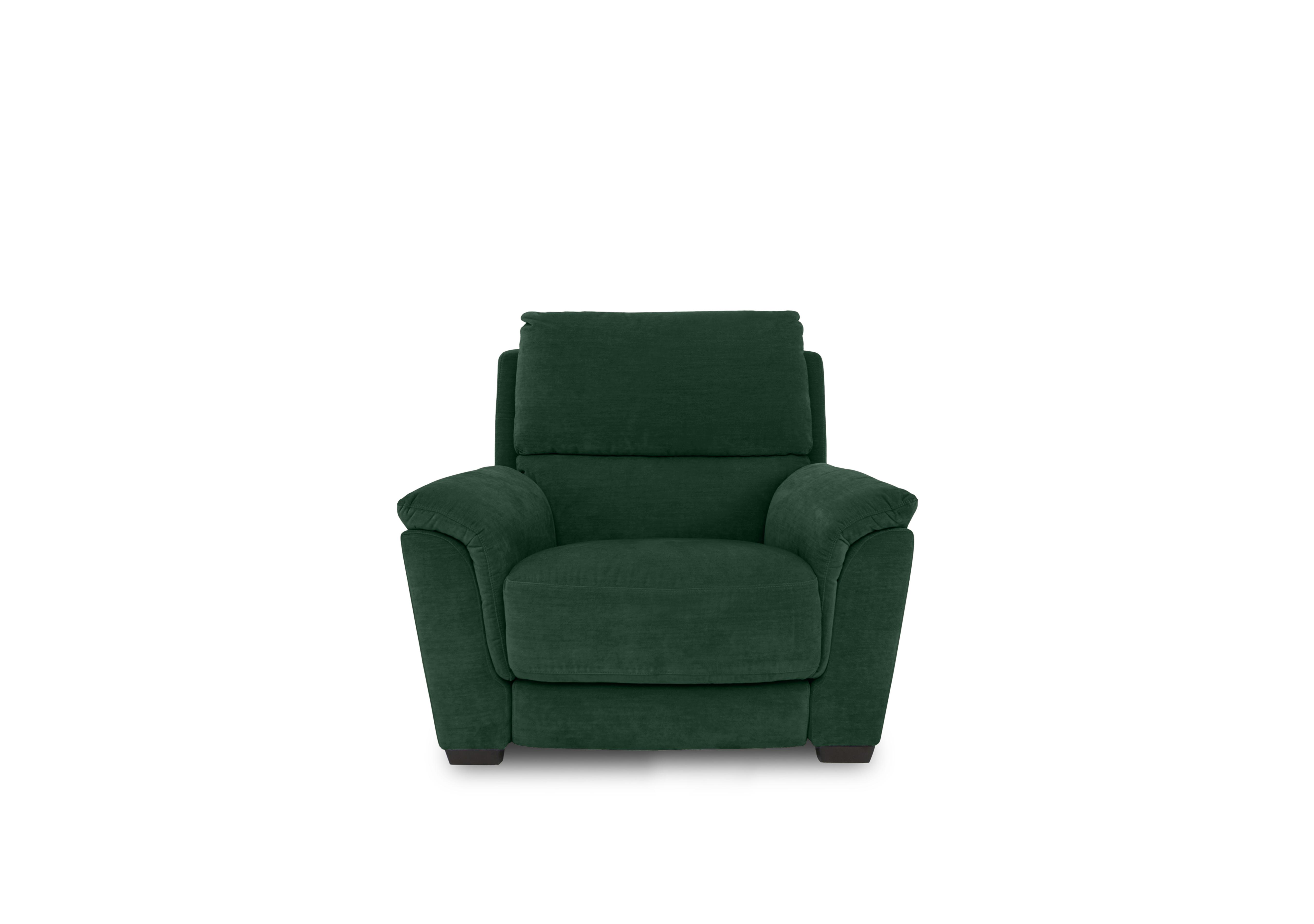 Compact Collection Medio Fabric Chair in Fab-Meg-R37 Emerald Green on Furniture Village