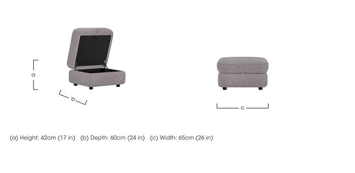 Compact Collection Medio Fabric Storage Footstool in  on Furniture Village
