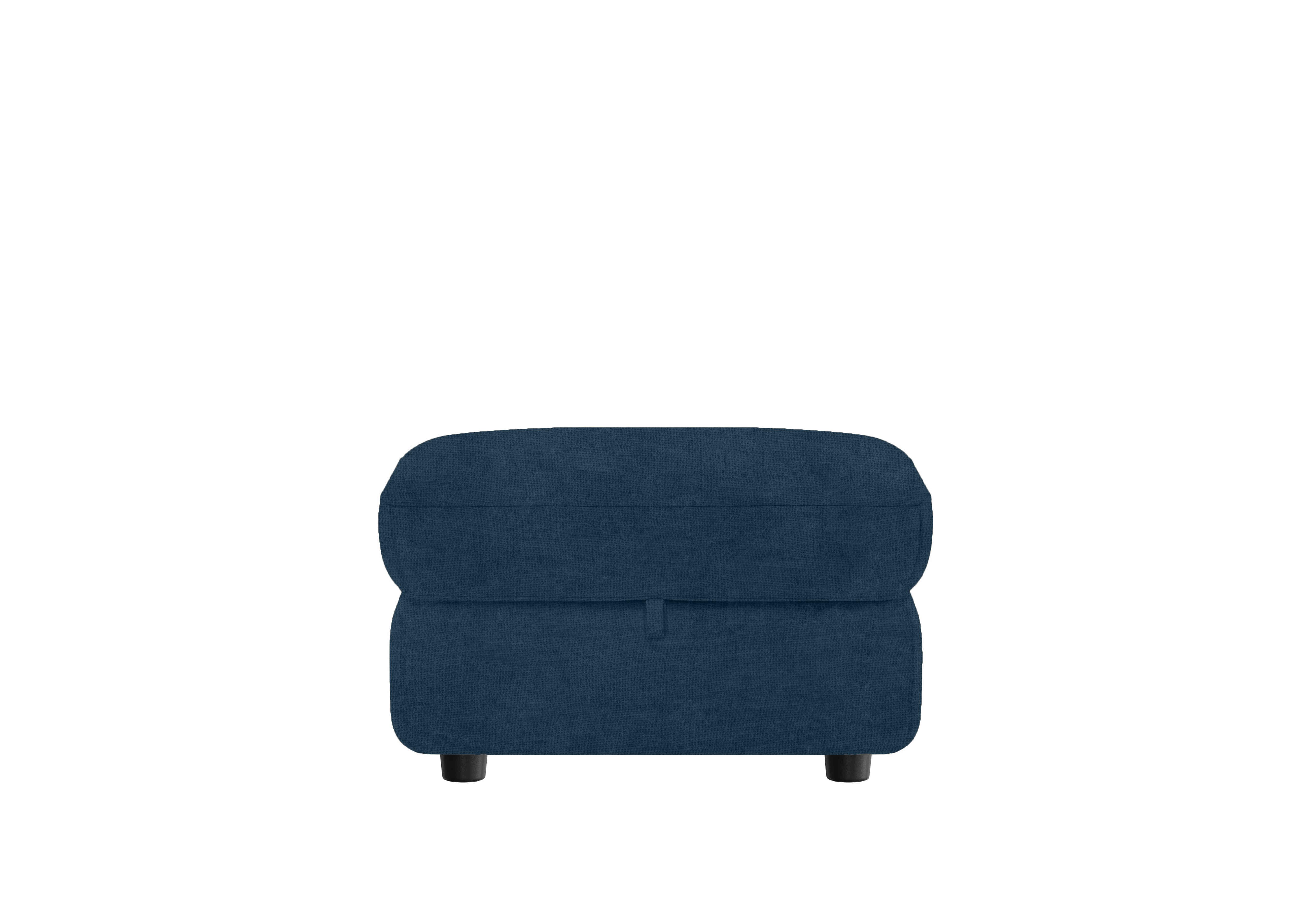 Compact Collection Medio Fabric Storage Footstool in Fab-Coe-R006 Sapphire on Furniture Village