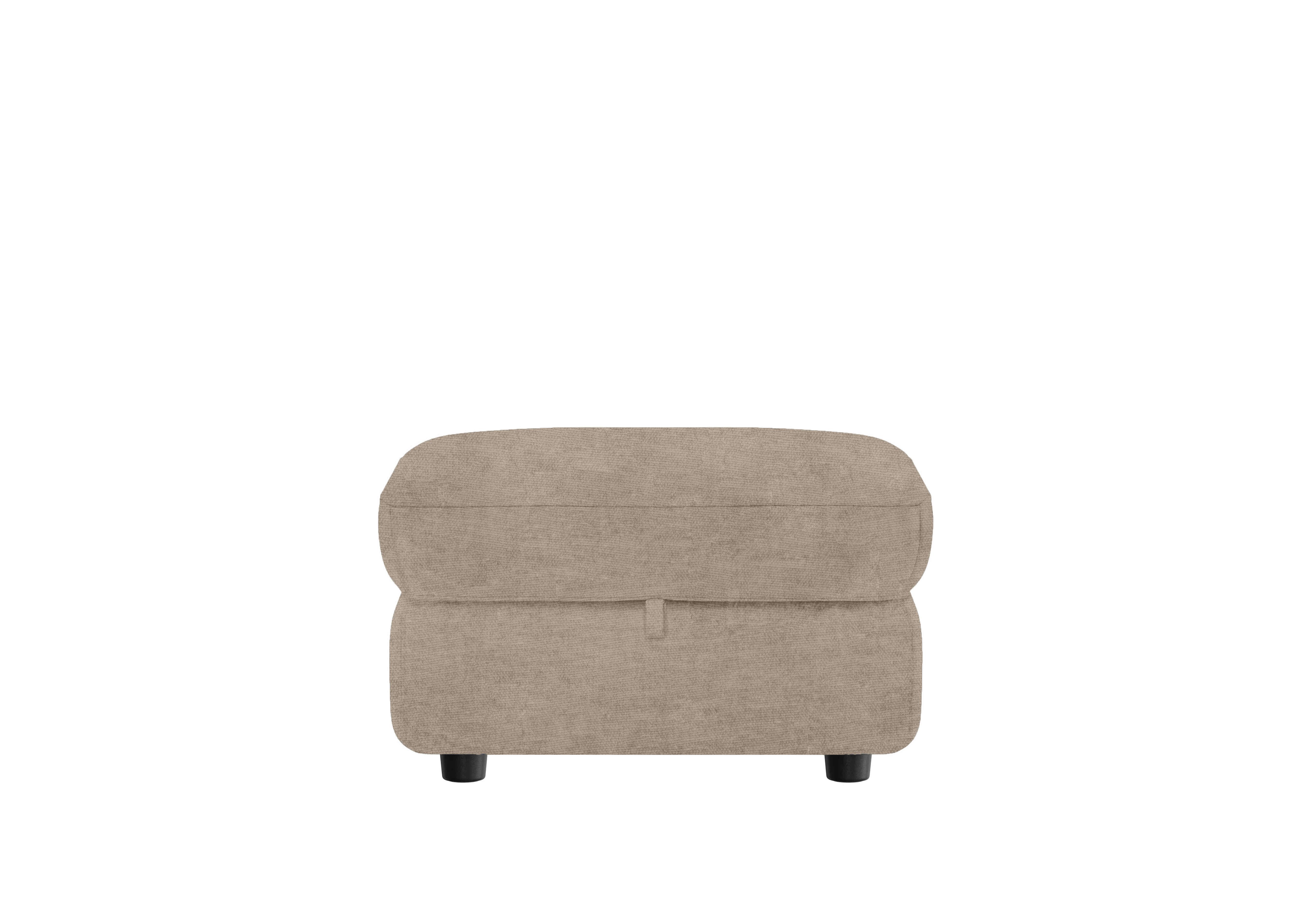 Compact Collection Medio Fabric Storage Footstool in Fab-Coe-R120 Light Khaki on Furniture Village