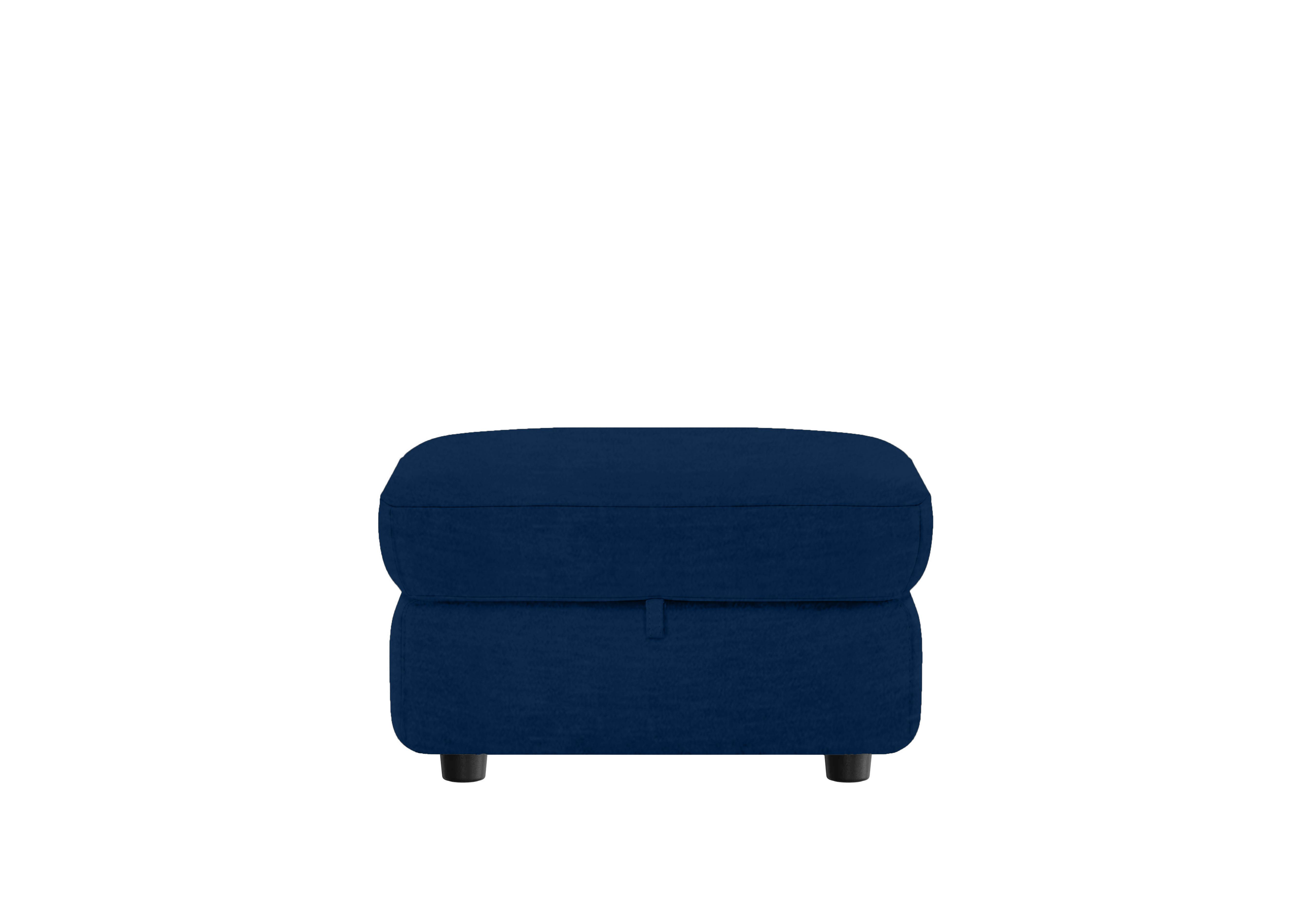 Compact Collection Medio Fabric Storage Footstool in Fab-Meg-R28 Navy on Furniture Village