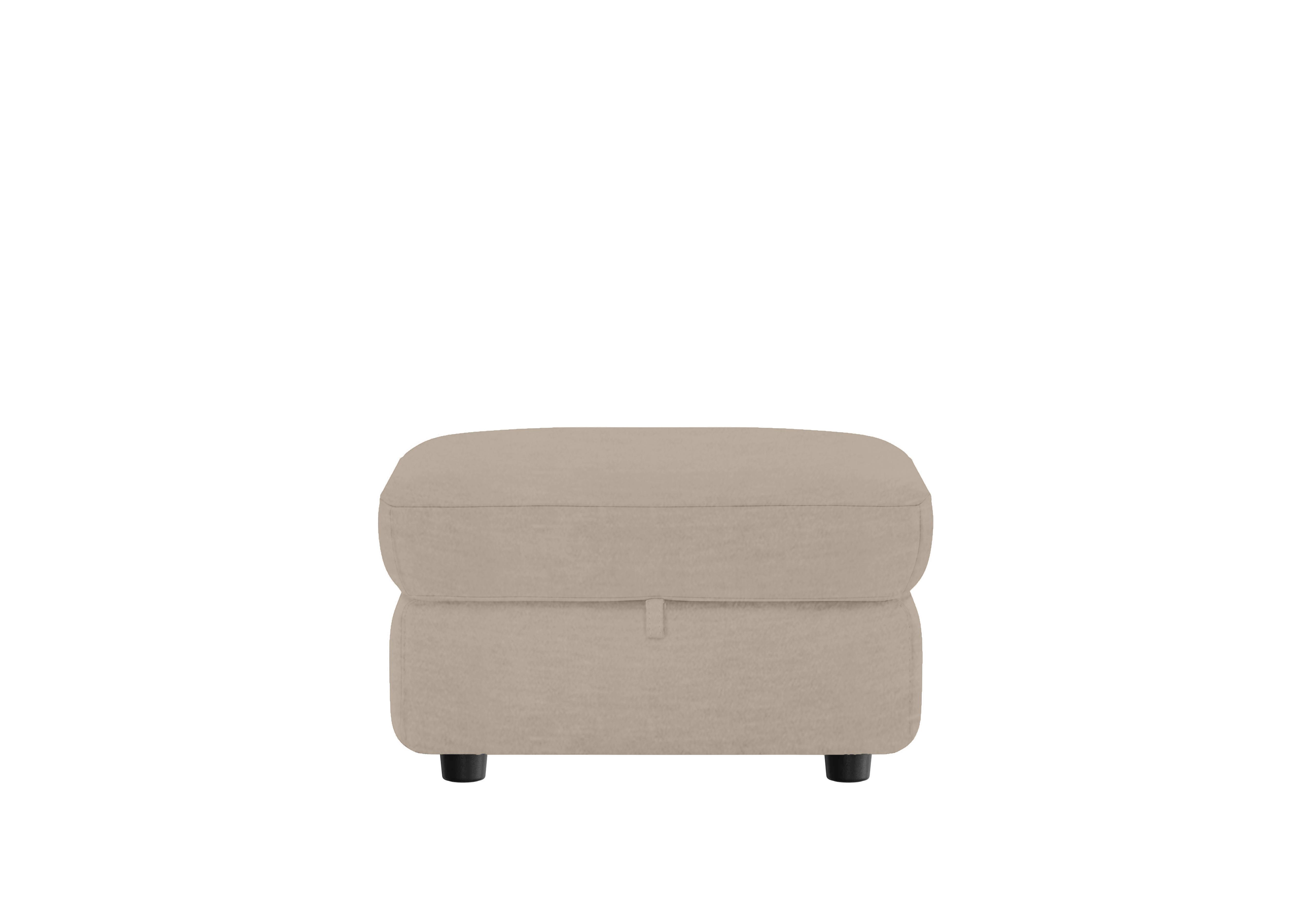 Compact Collection Medio Fabric Storage Footstool in Fab-Meg-R32 Light Khaki on Furniture Village