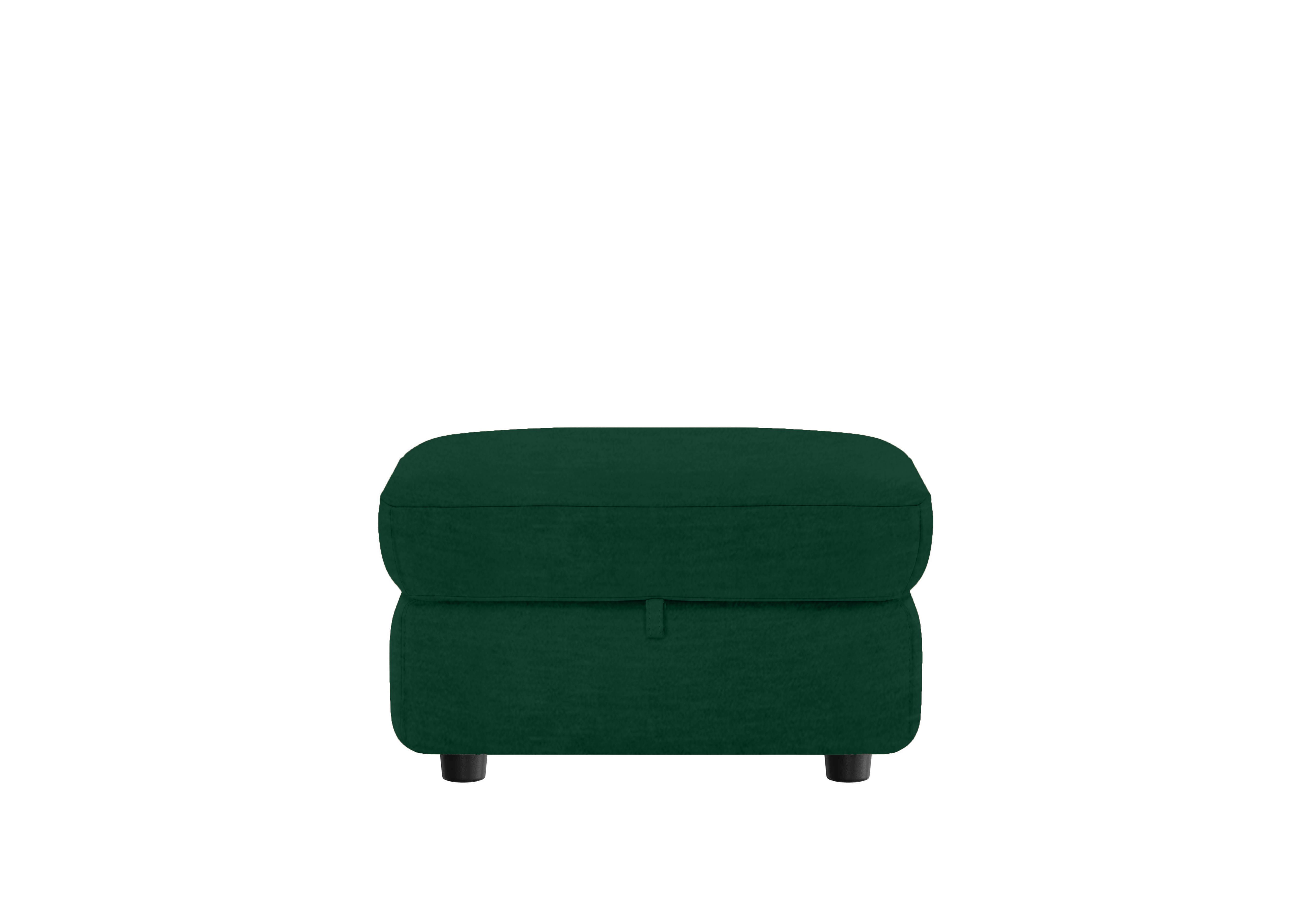 Compact Collection Medio Fabric Storage Footstool in Fab-Meg-R37 Emerald Green on Furniture Village
