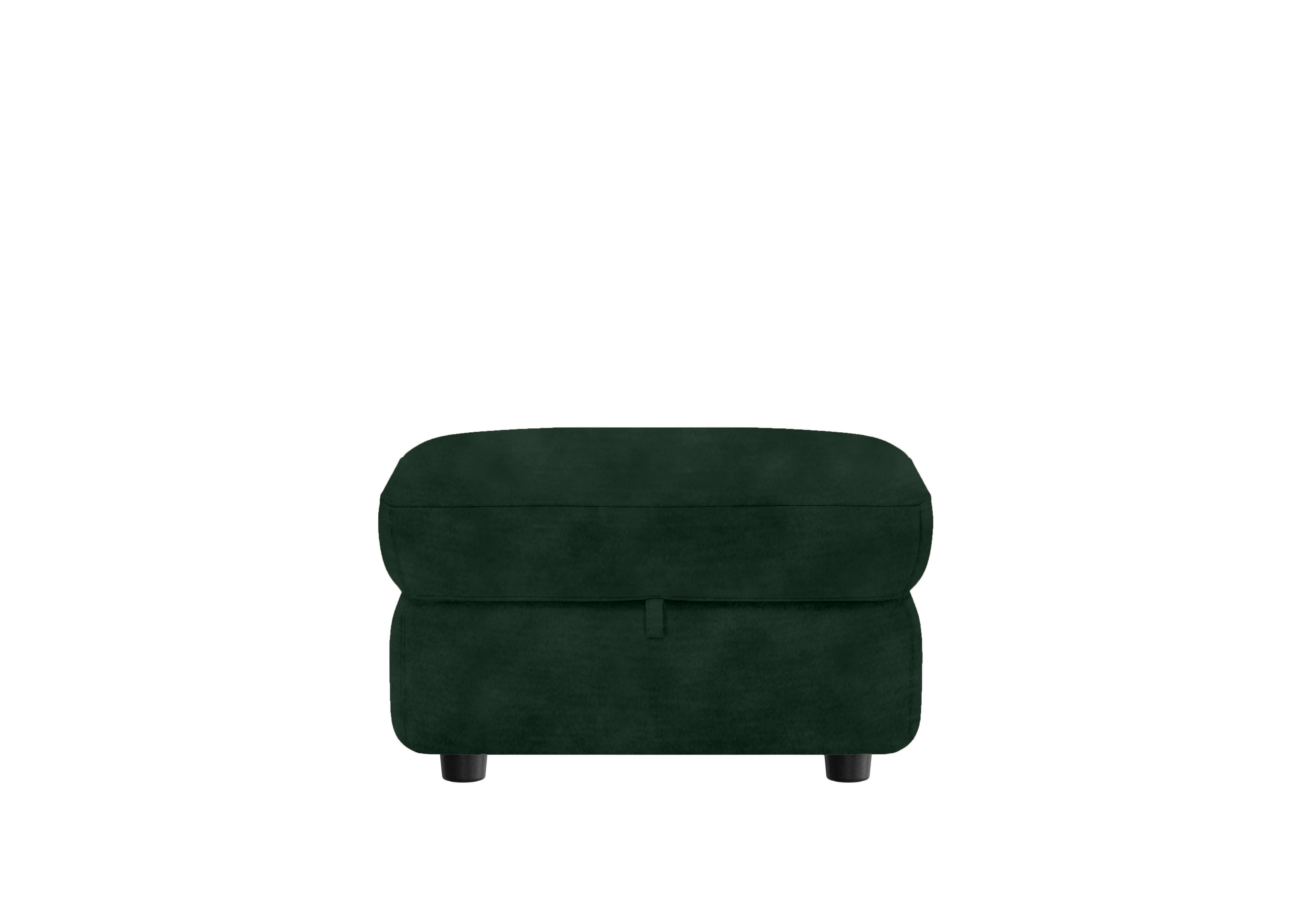 Compact Collection Medio Fabric Storage Footstool in Sfa-Pey-R11 Dark Green on Furniture Village