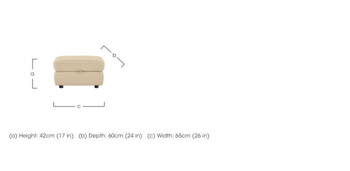 Compact Collection Medio Leather Storage Footstool in  on Furniture Village