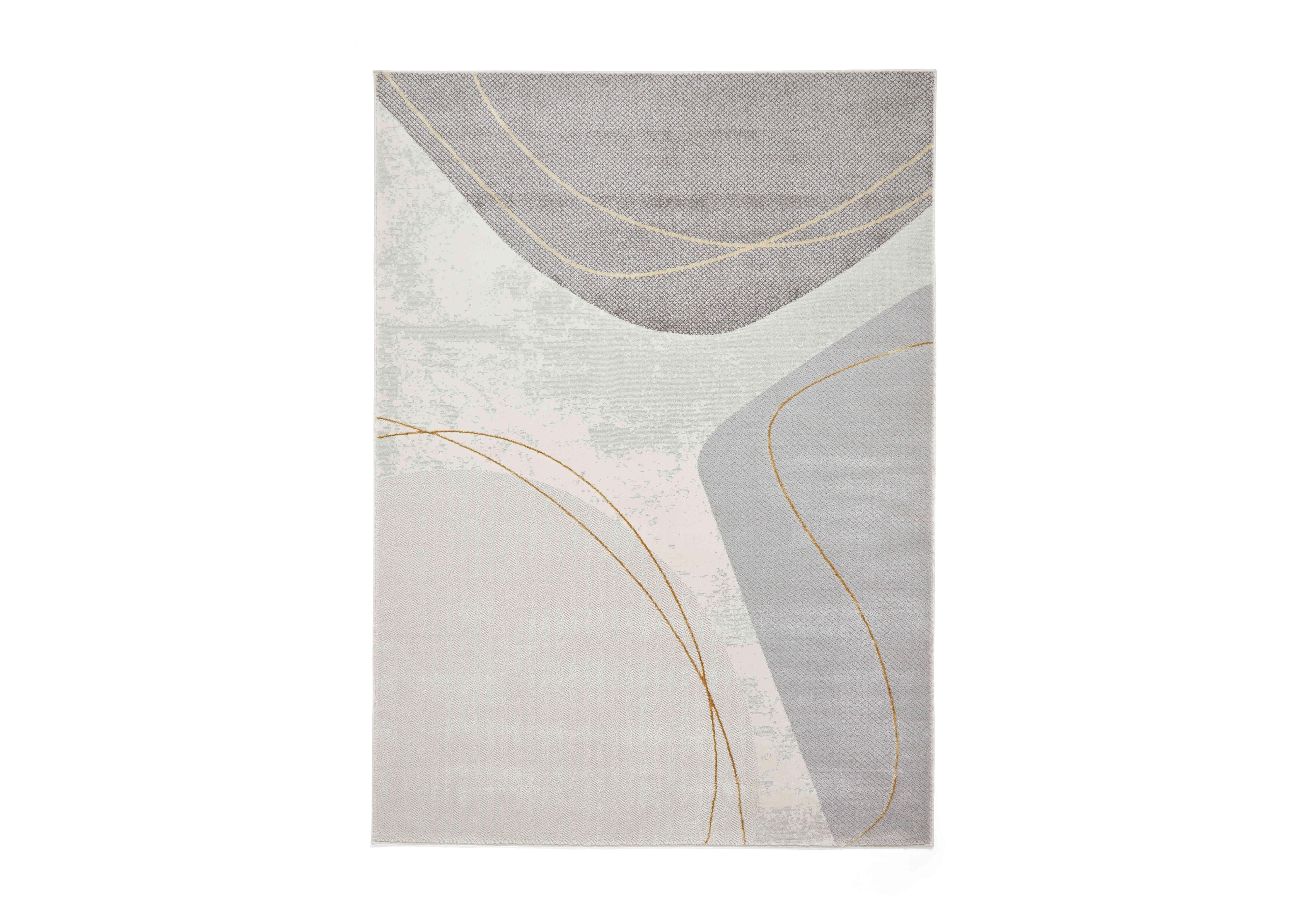 Juno Rug in Grey/Gold on Furniture Village
