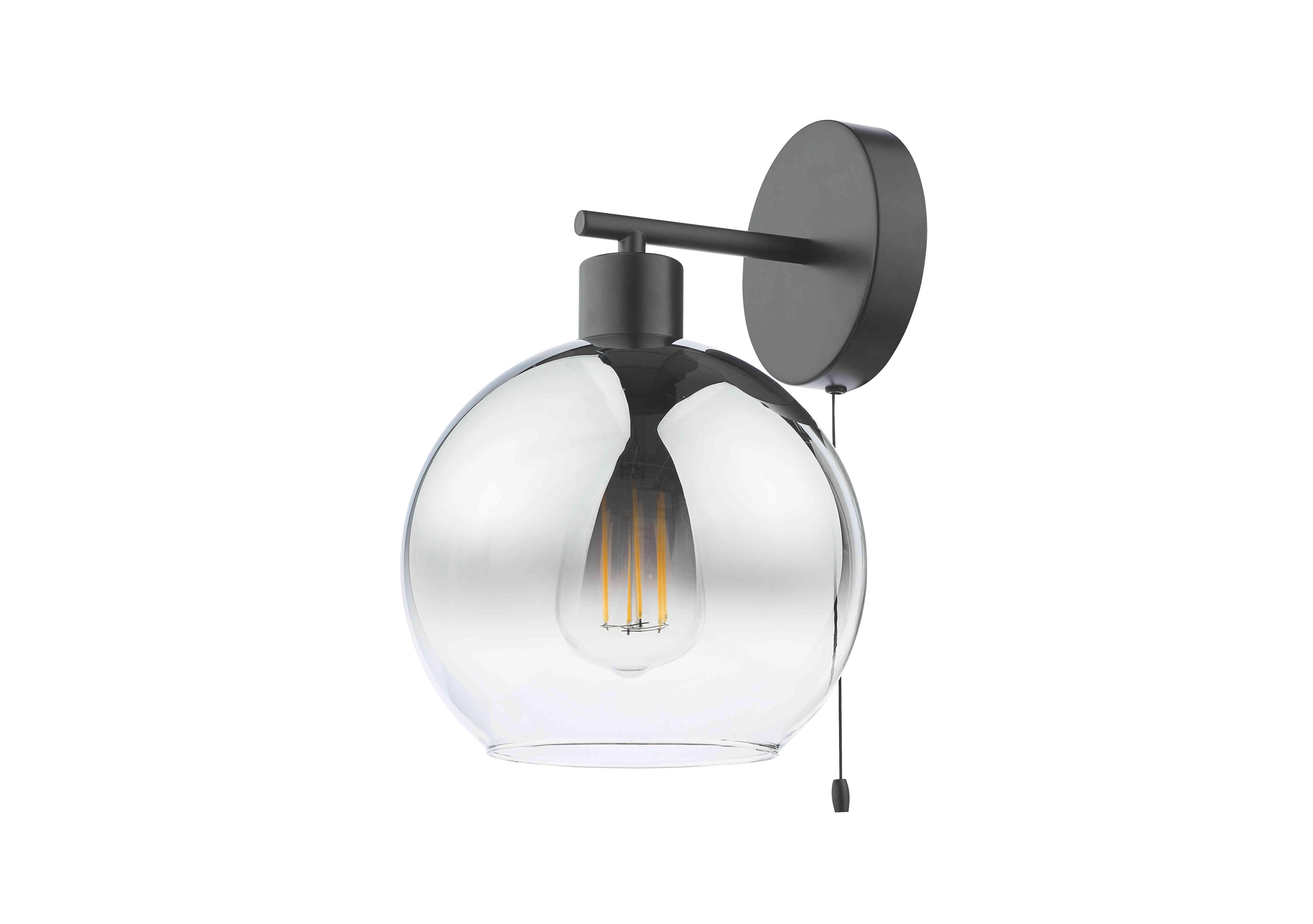 Lycia Wall Light in Black on Furniture Village