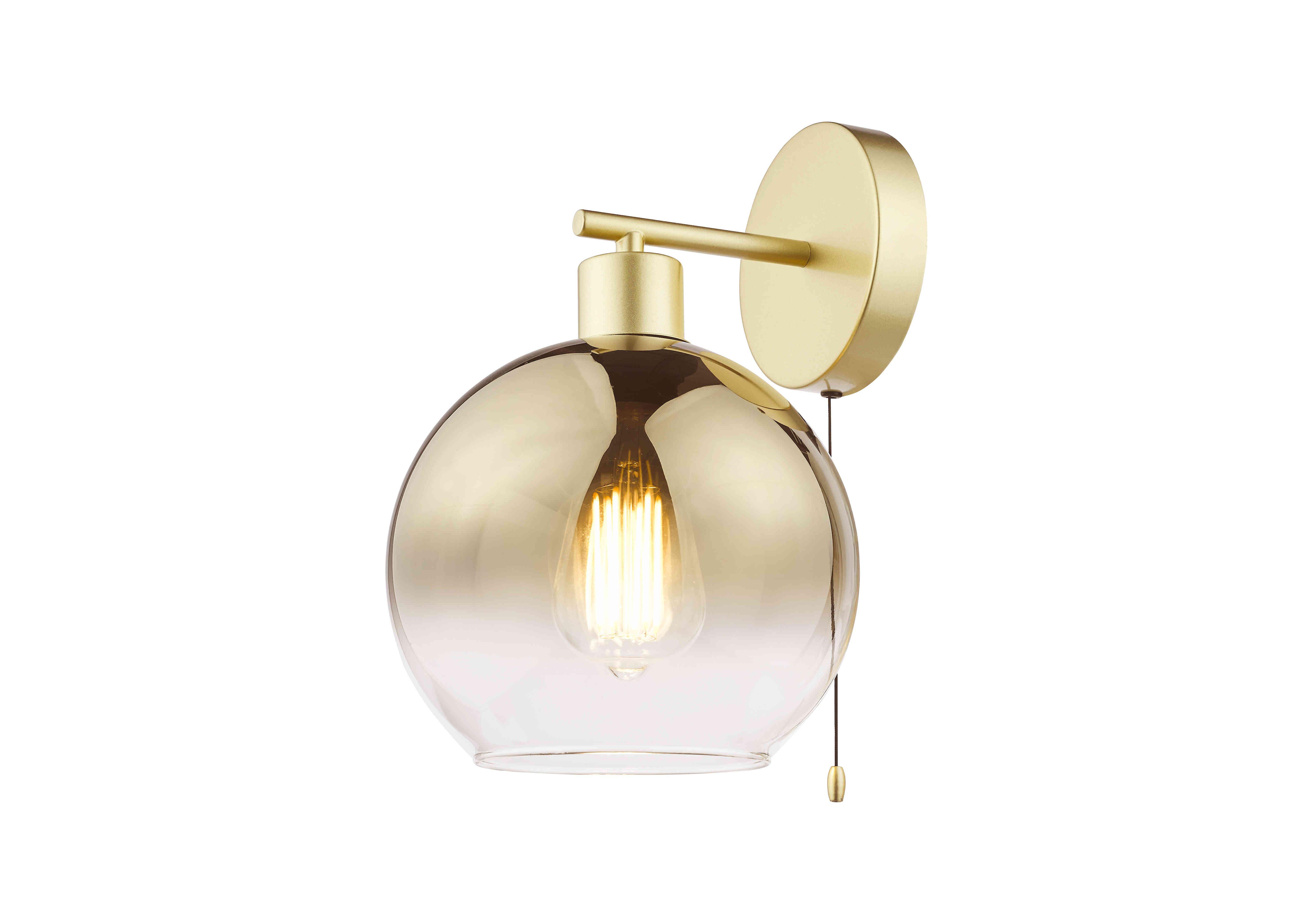 Lycia Wall Light in Gold on Furniture Village