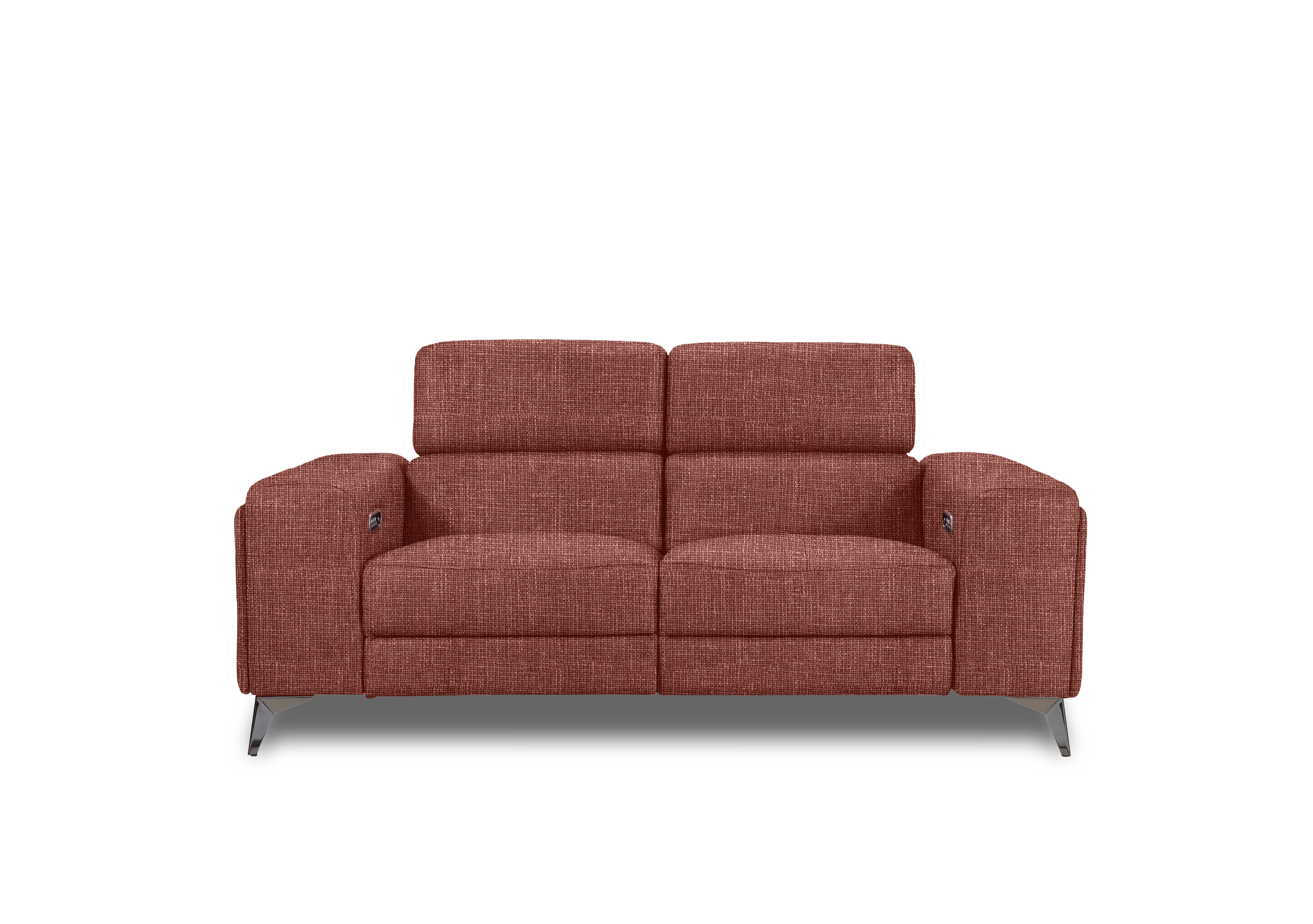 Action Fabric 2 Seater Power Recliner Sofa with Power Storage Arms in Halifax Red Maple Hf-0105 on Furniture Village