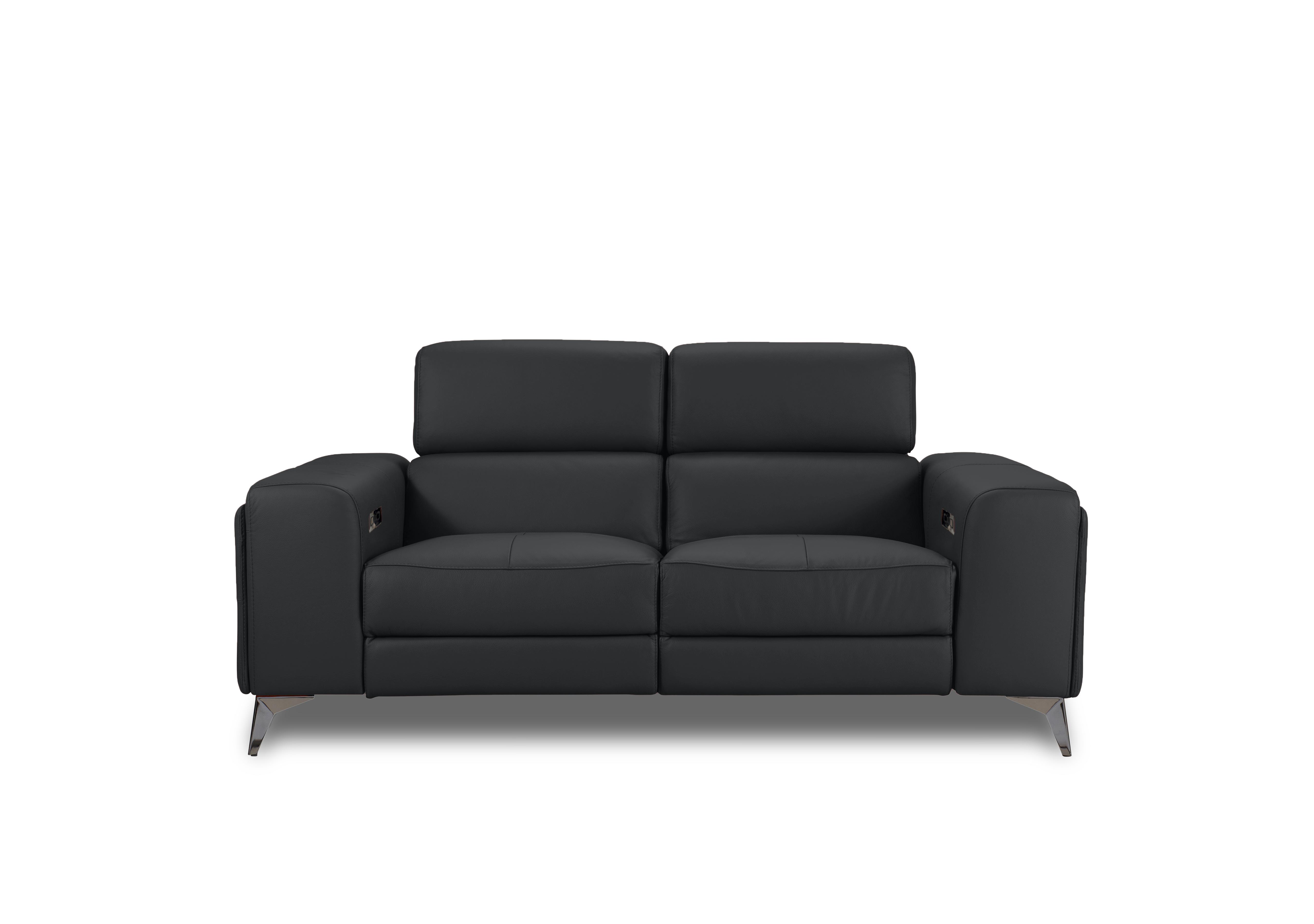 Action Leather 2 Seater Power Recliner Sofa with Power Storage Arms in Natural Black Mica La4820 on Furniture Village