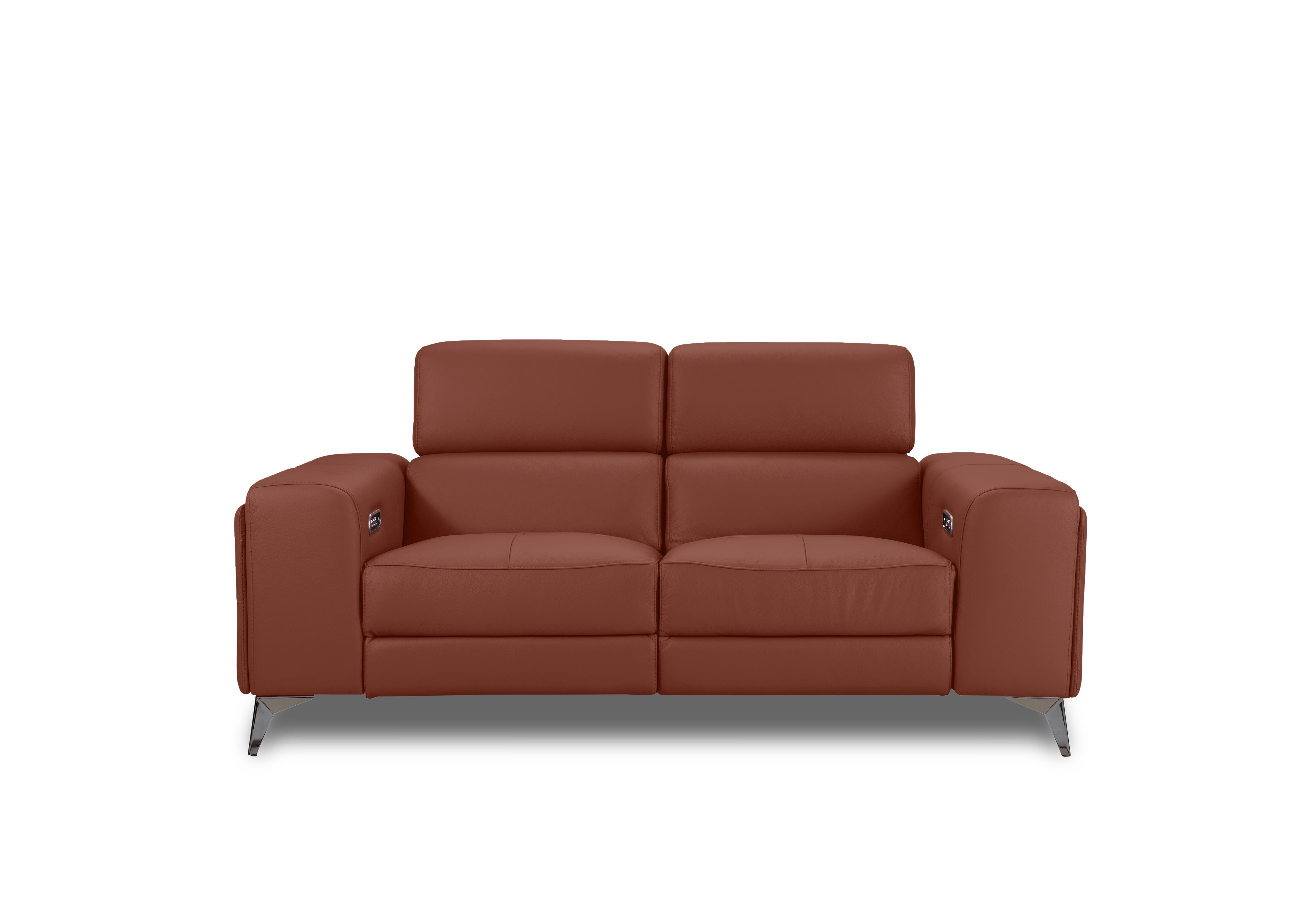 Action Leather 2 Seater Power Recliner Sofa with Power Storage Arms in Red Maple Matte Le-9326 on Furniture Village
