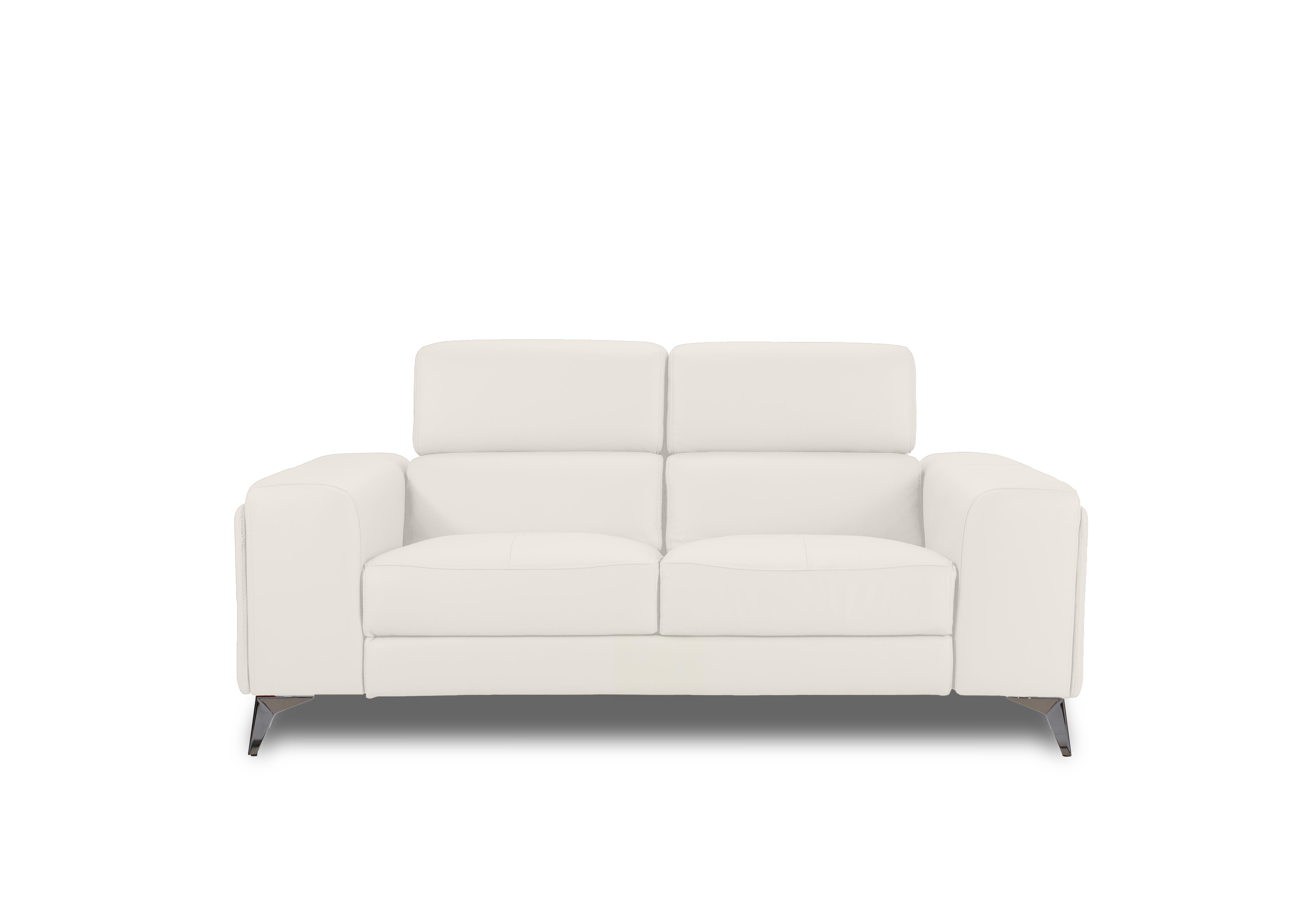 Action Leather 2 Seater Sofa in White Le-9307 on Furniture Village