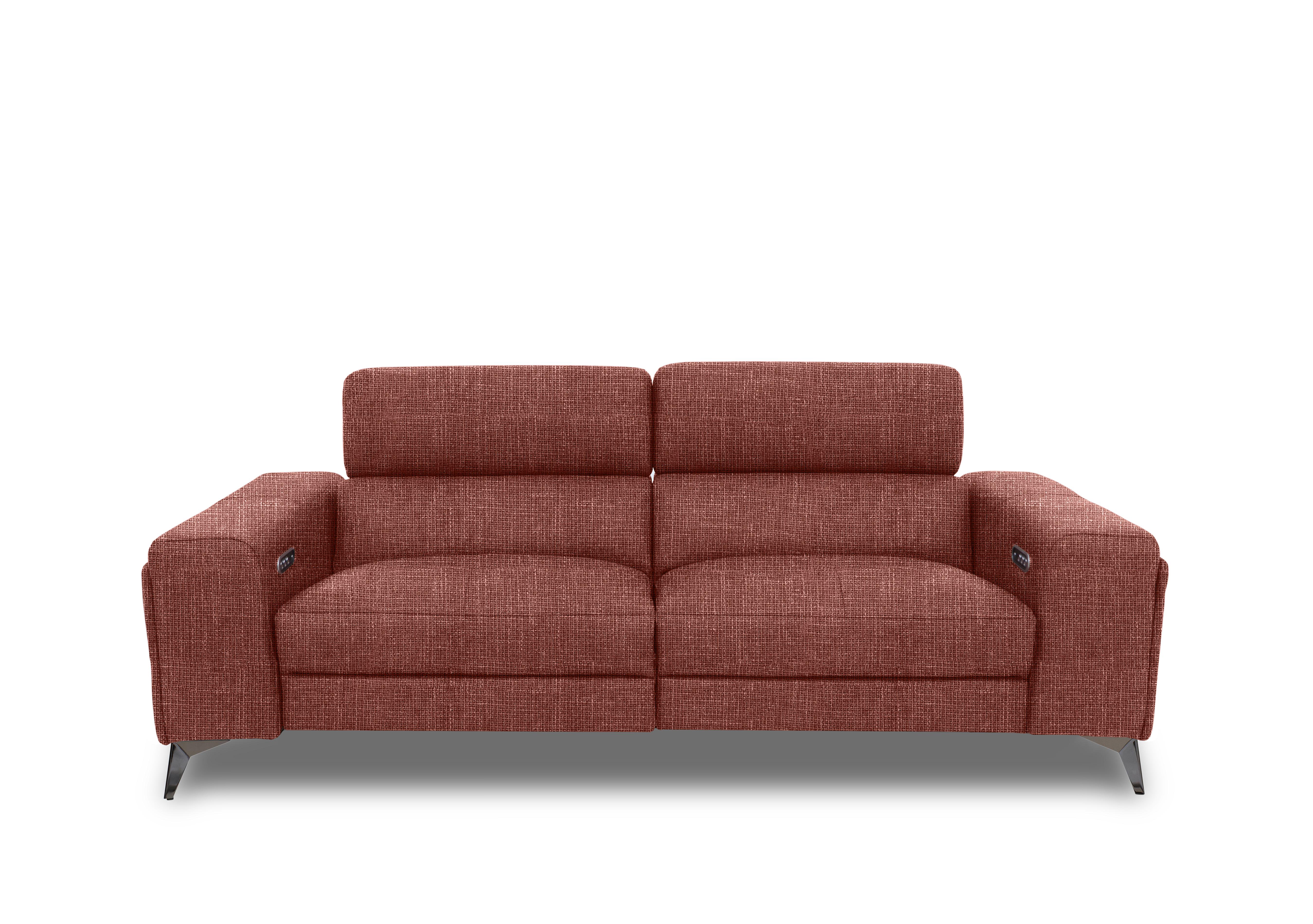 Action Fabric 3 Seater Power Recliner Sofa with Power Storage Arms in Halifax Red Maple Hf-0105 on Furniture Village