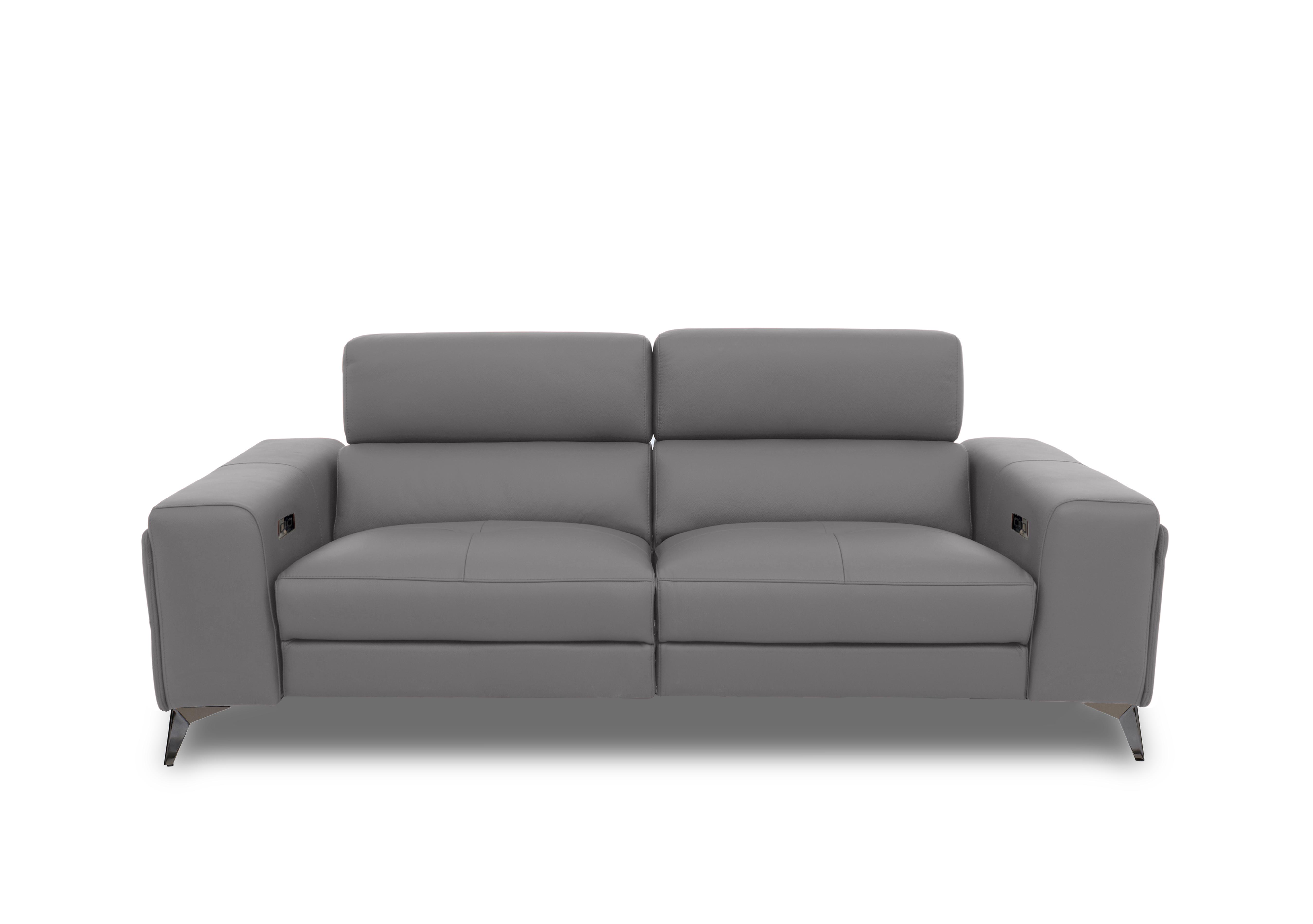 Action Leather 3 Seater Power Recliner Sofa with Power Storage Arms in Natural Ash La-4825 on Furniture Village