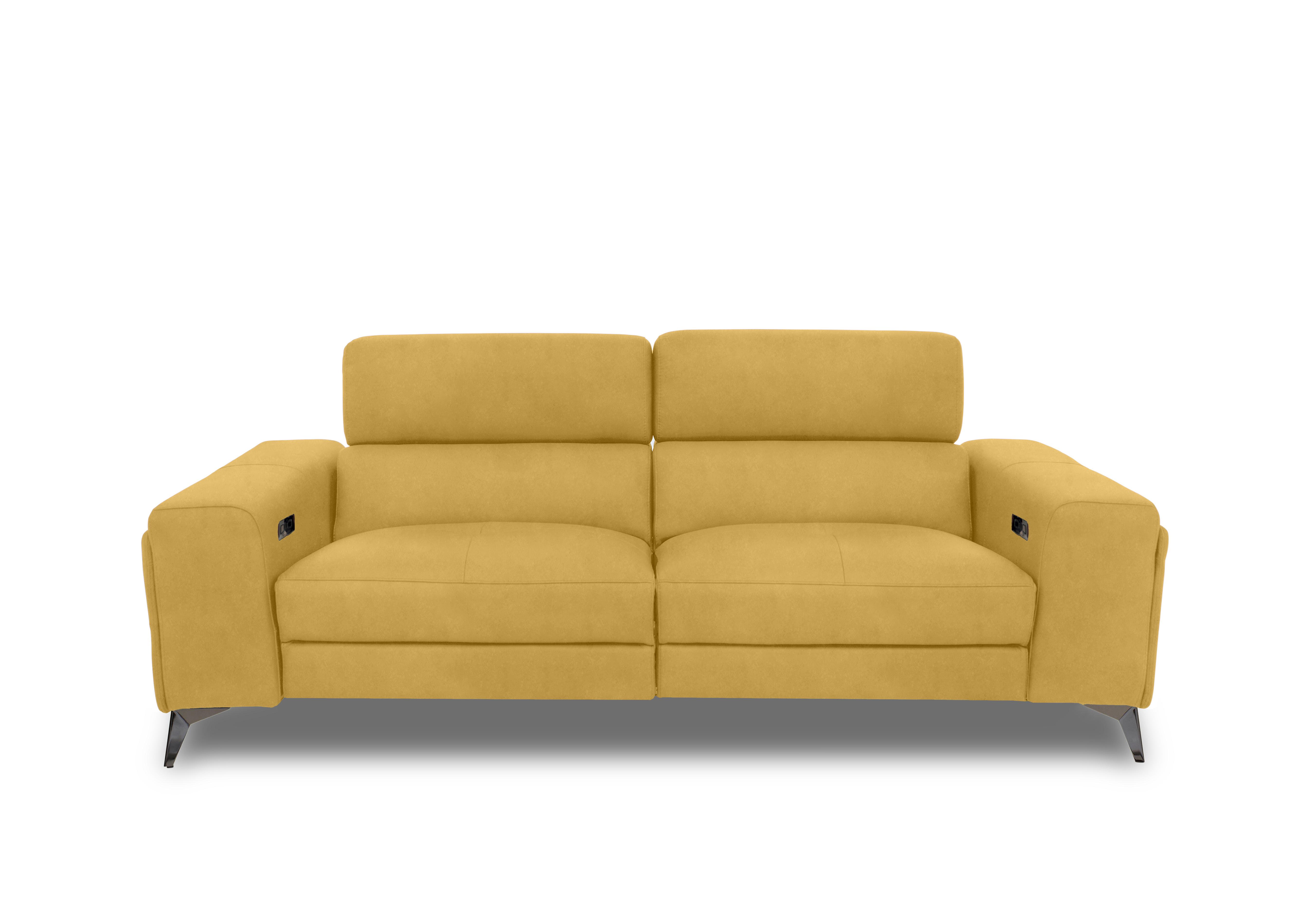 Action Fabric 3 Seater Sofa in Velvet Giallo Vv-0310 on Furniture Village