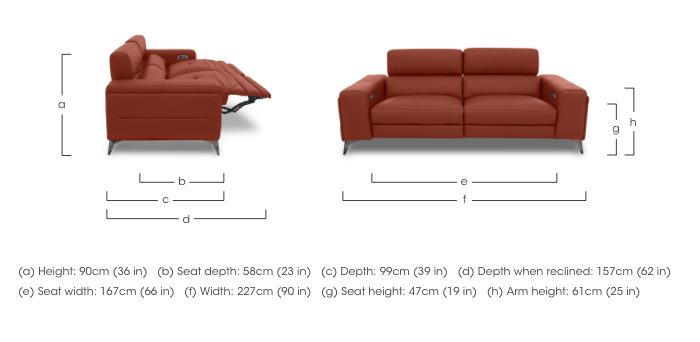 Action Leather 3 Seater Sofa in  on Furniture Village