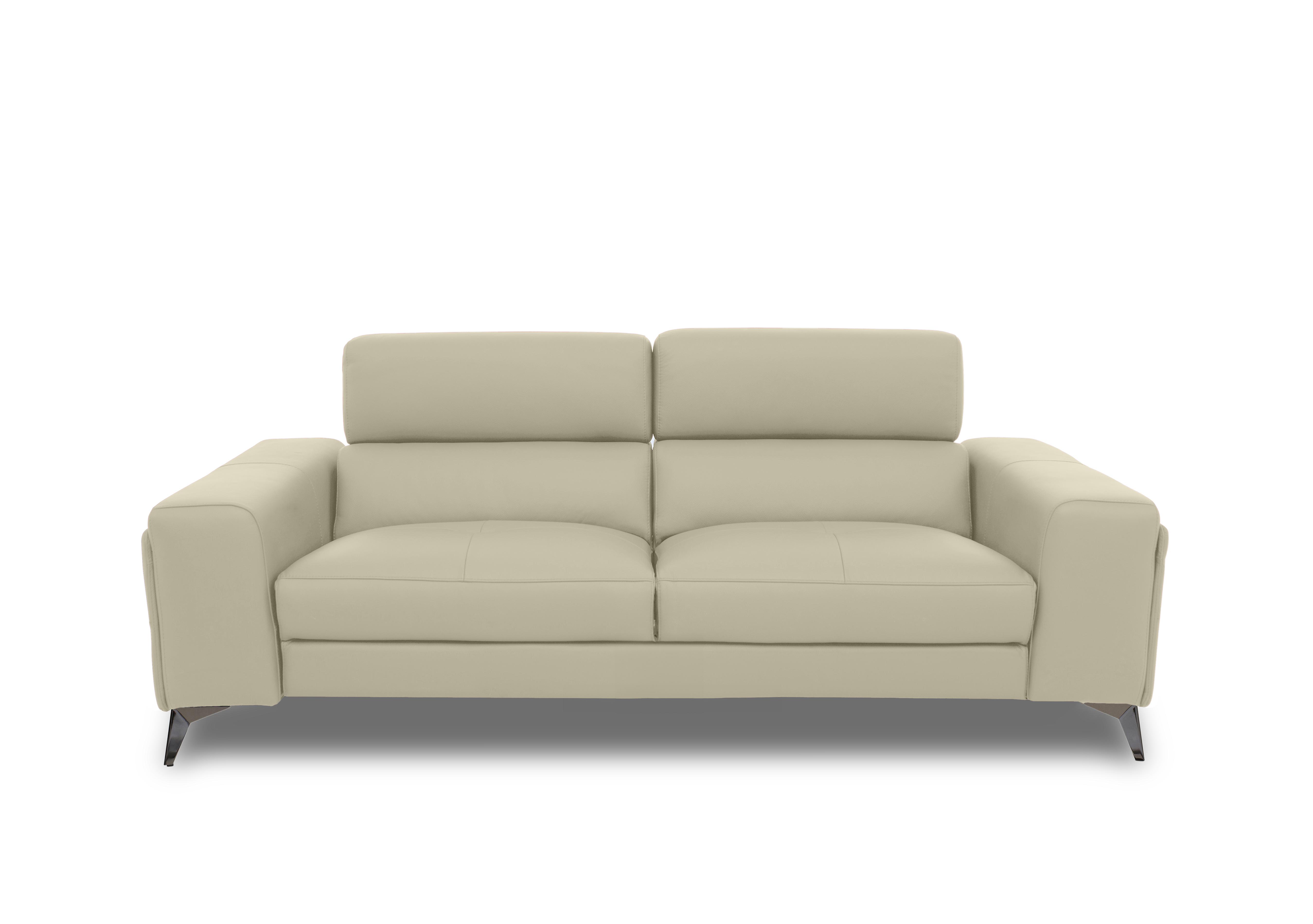 Action Leather 3 Seater Sofa in Natural Sand La-4827 on Furniture Village