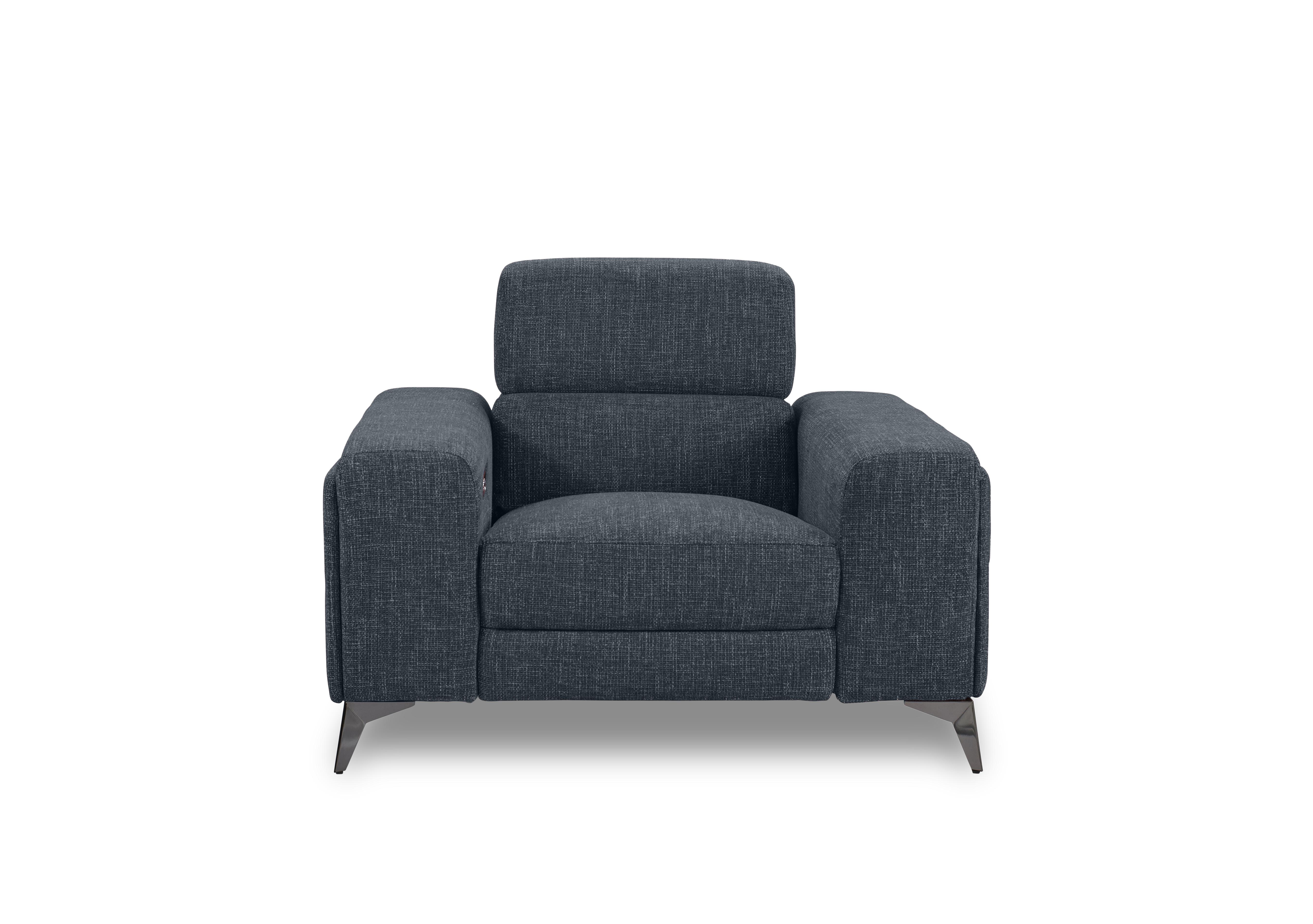 Action Fabric Power Recliner Armchair with Power Storage Arm in Halifax Charcoal Hf-0101 on Furniture Village