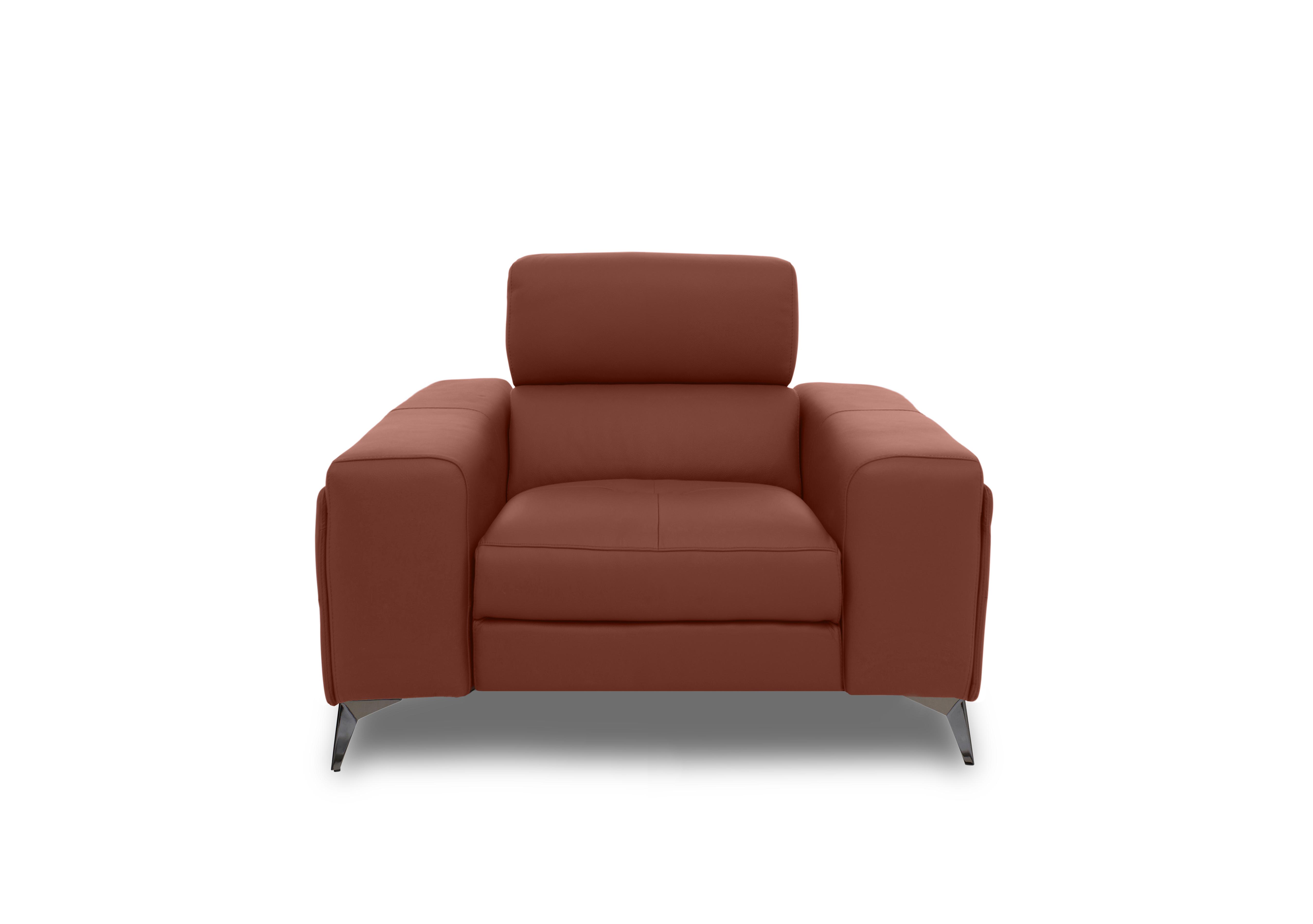 Action Leather Power Recliner Armchair with Power Storage Arm in Red Maple Matte Le-9326 on Furniture Village
