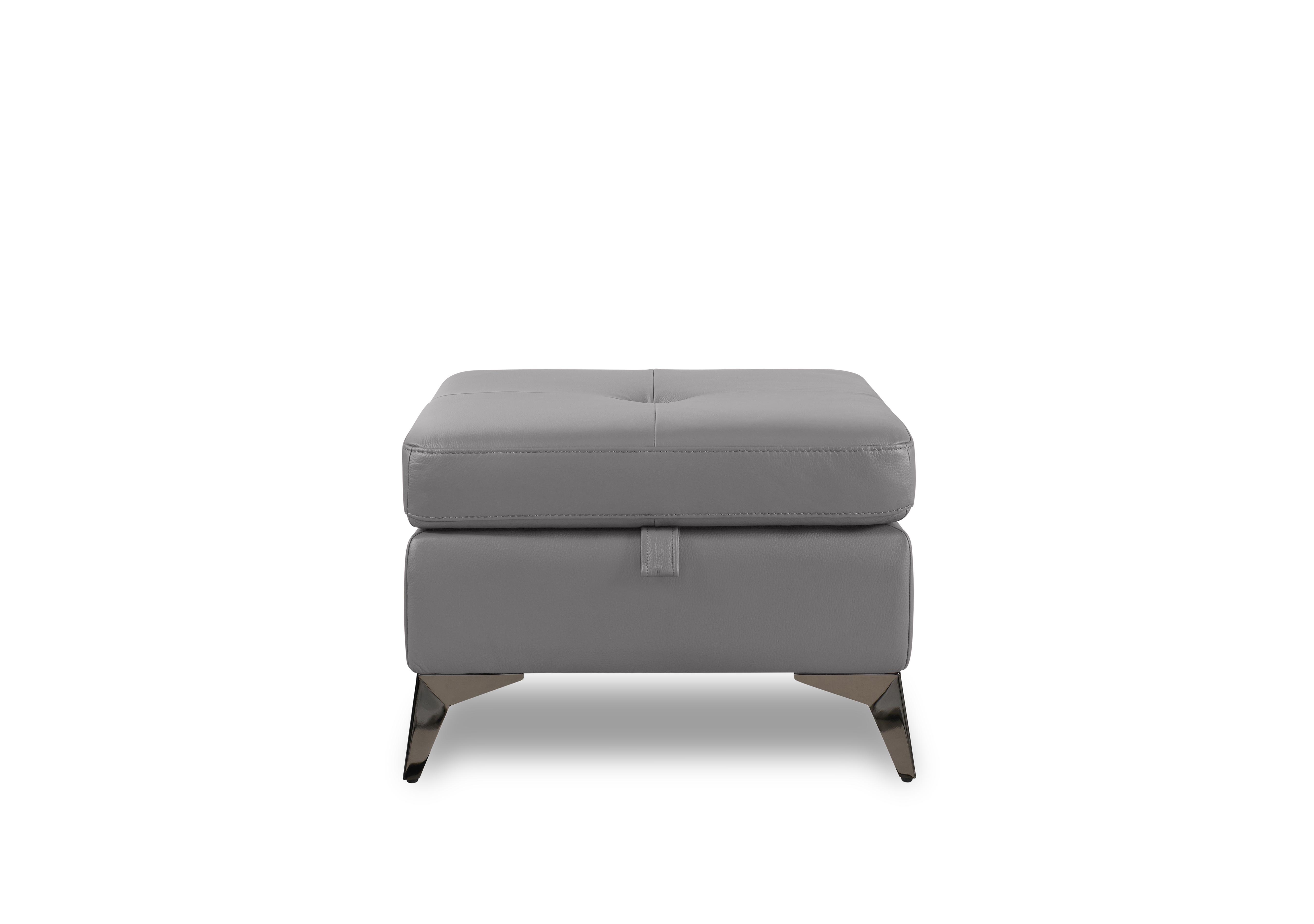 Action Leather Storage Footstool in Natural Ash La-4825 on Furniture Village